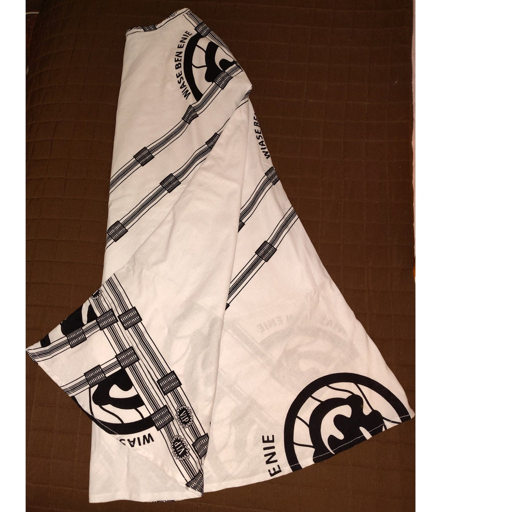 White Cotton Maxi Skirt w/ Pockets "Wiase Ben Enie" Sz 28