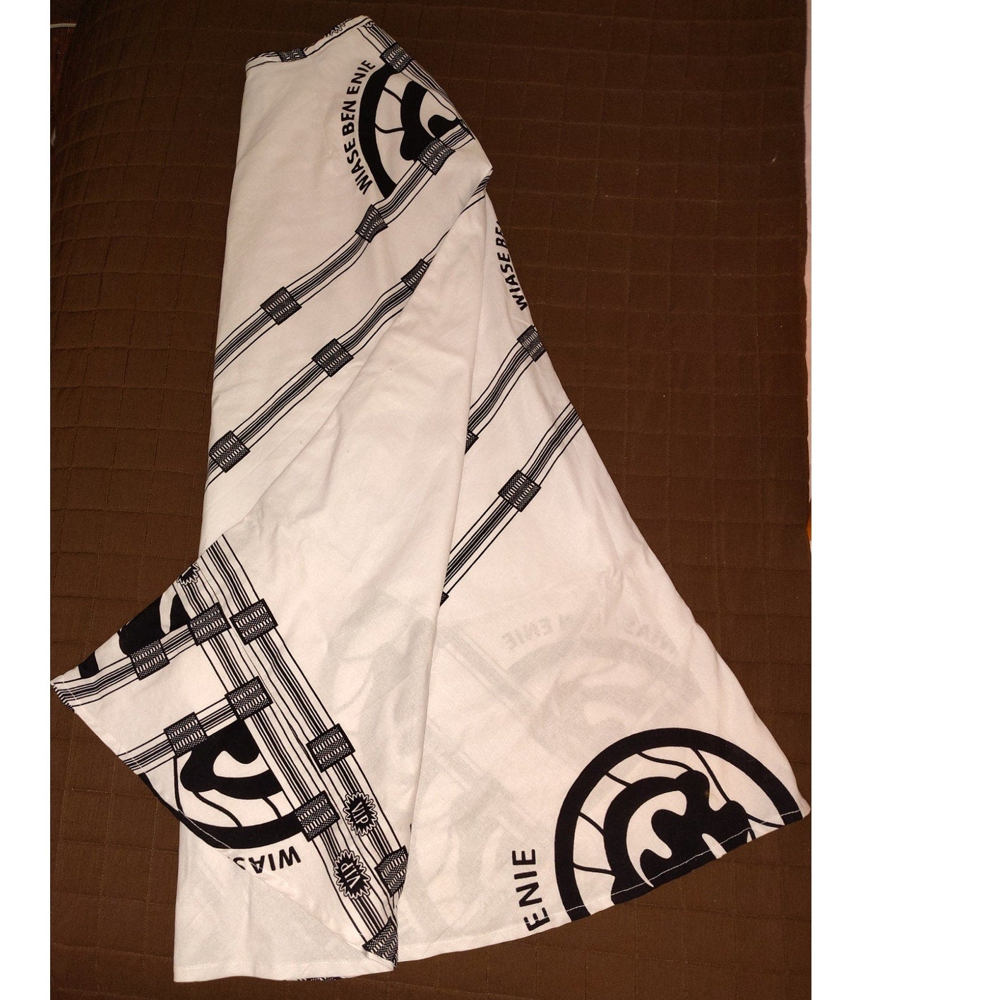 White Cotton Maxi Skirt w/ Pockets "Wiase Ben Enie" Sz 28