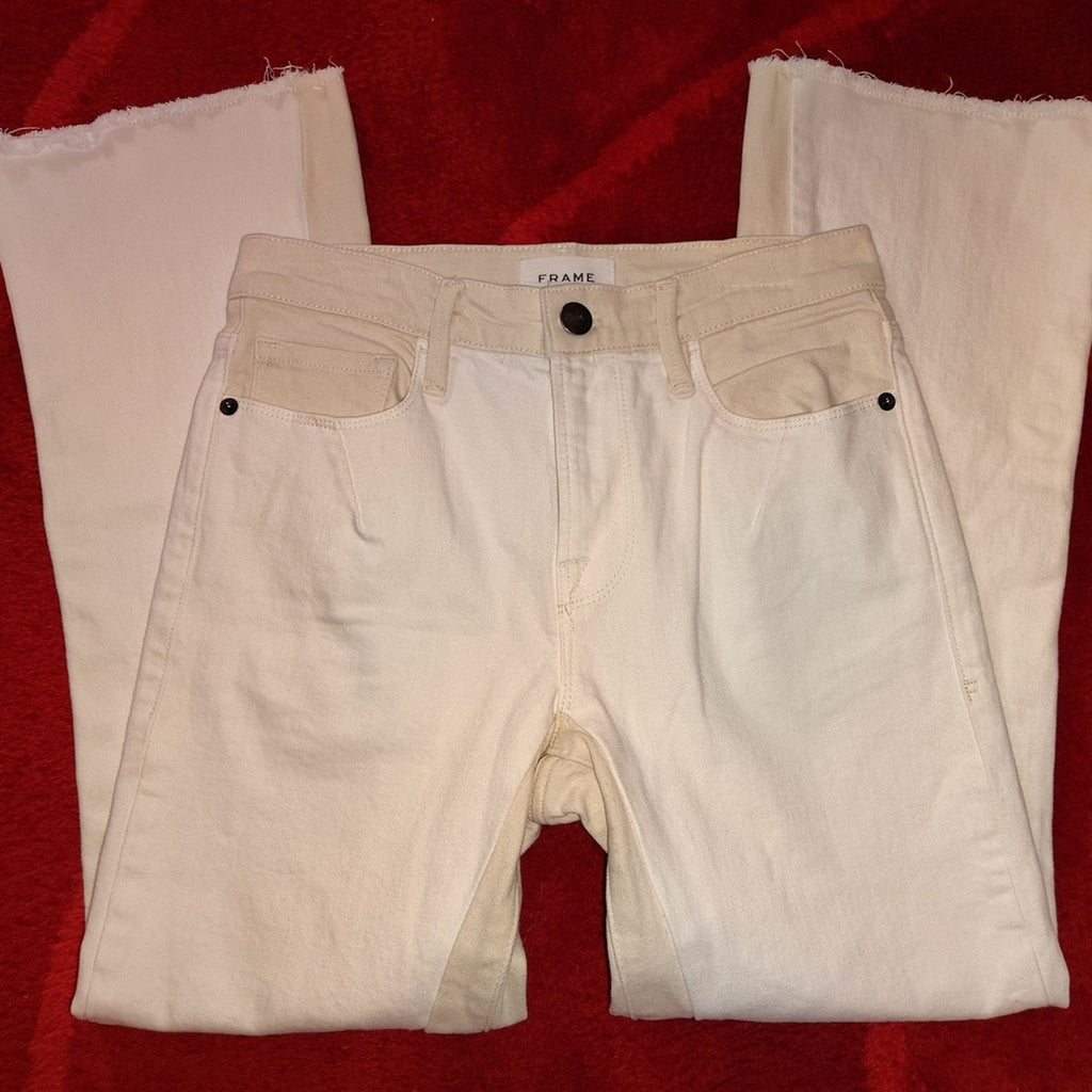Frame Denim 2 Tone Le Crop Mini Bootcut Sz 26