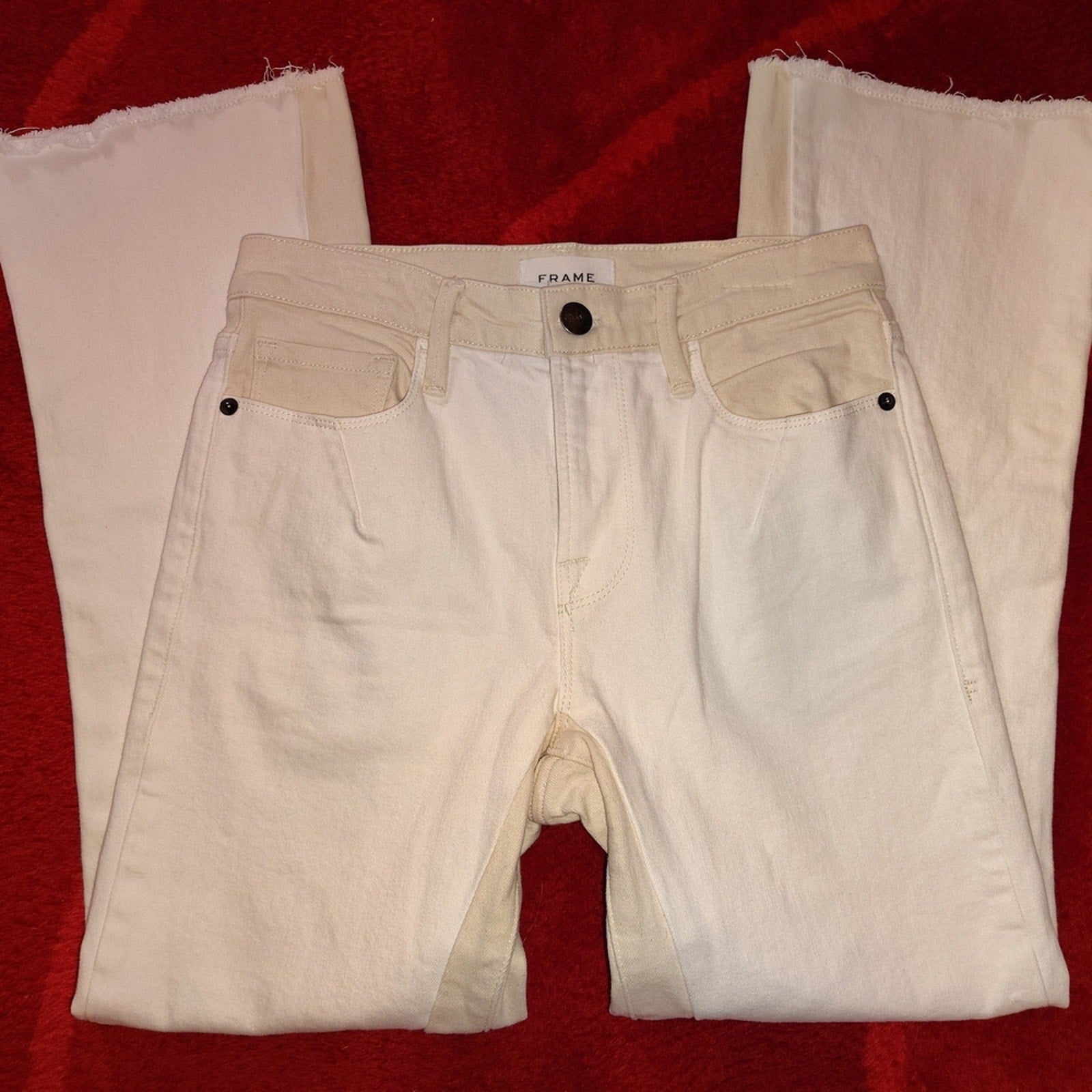 Frame Denim 2 Tone Le Crop Mini Bootcut Sz 26