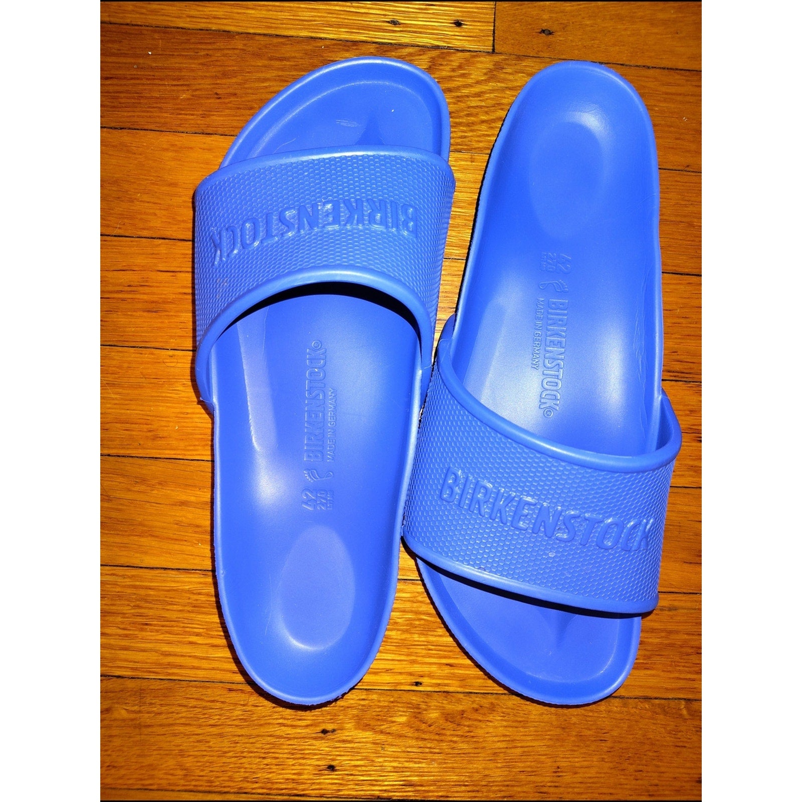 Birkenstock  Royal Blue Slide Sandals Sz 42