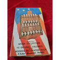 Vintage NIB Bicentennial Spoon Collection of 13 Colonies with Wood Rack