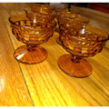 Vintage Amber Glass desert bowls 6
