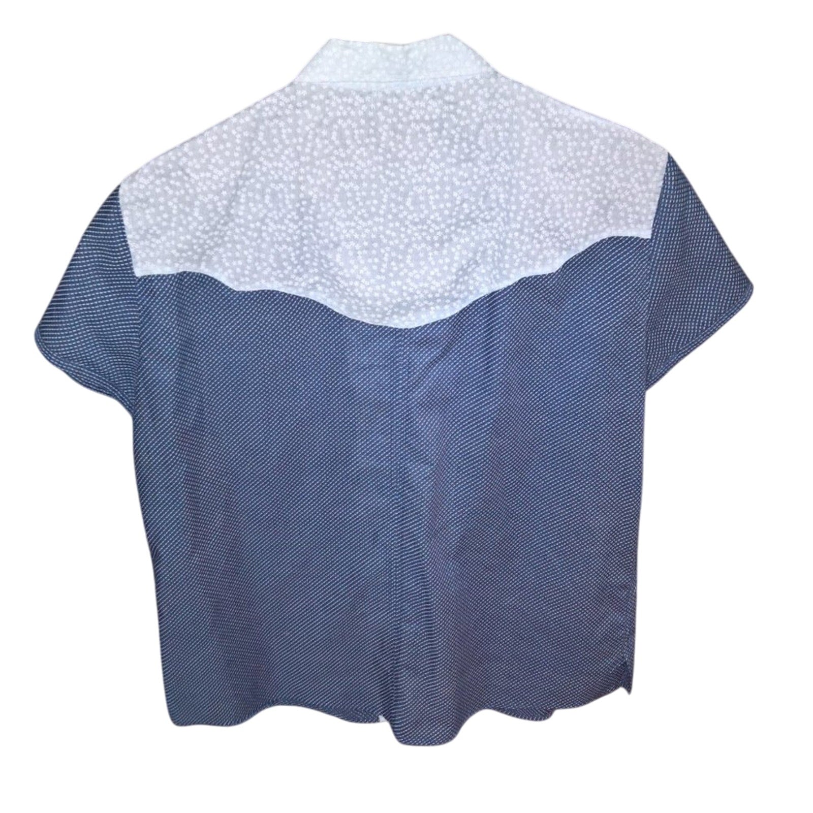 Vintage French Connection Western Inspired Snap Front Shirt Sz L
