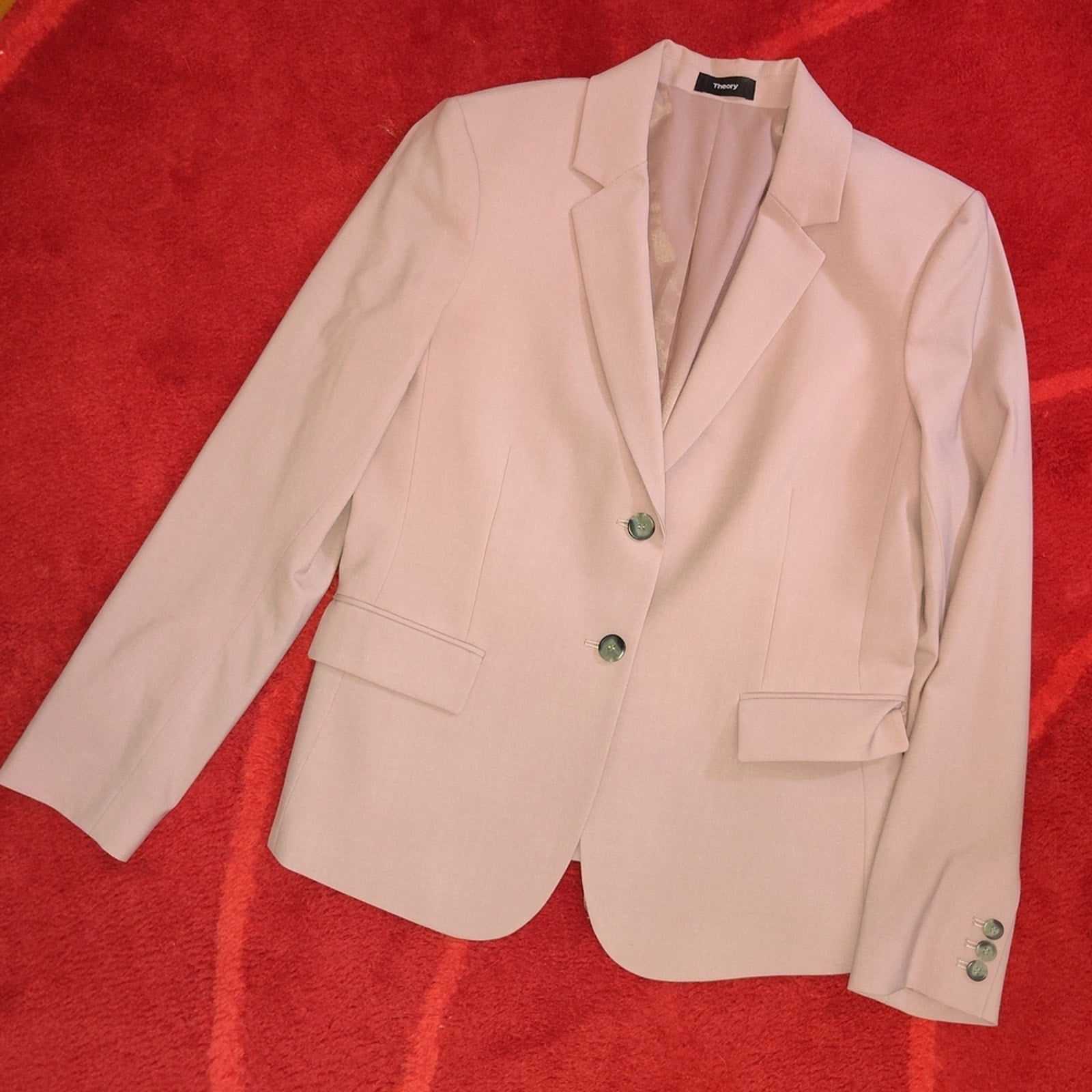 Theory Women's Carissa Blazer in Light Pink Sz 12