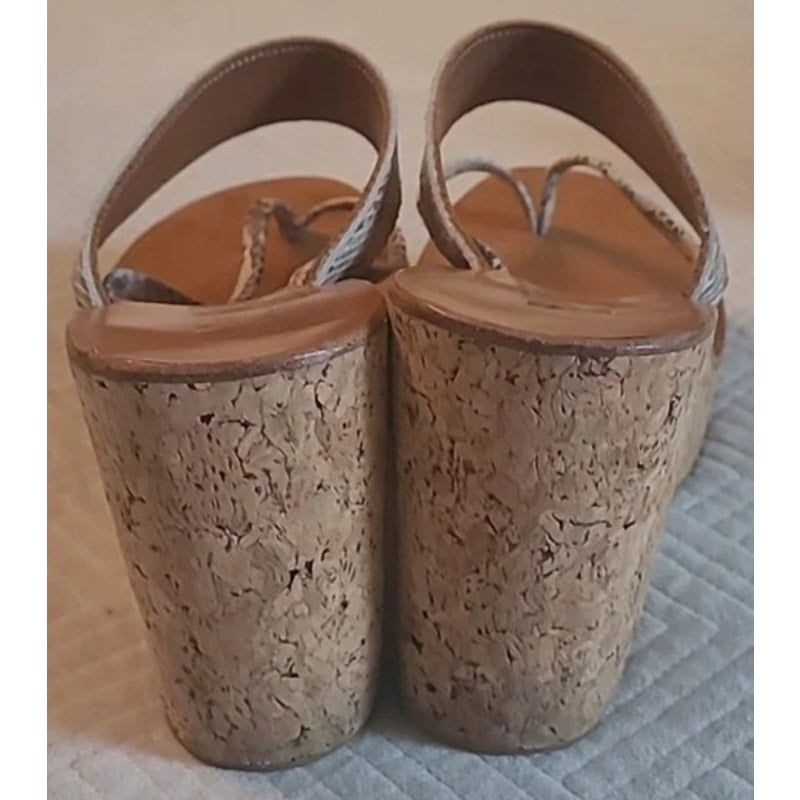 K Jacques Python print Wedges Sz 9  Pristine!