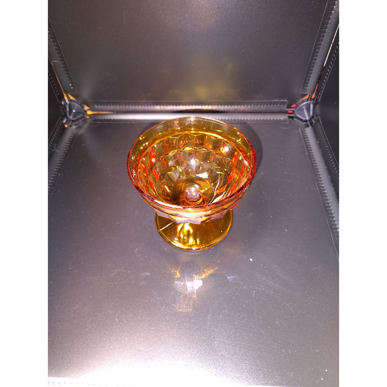 Vintage Amber Glass desert bowls 6