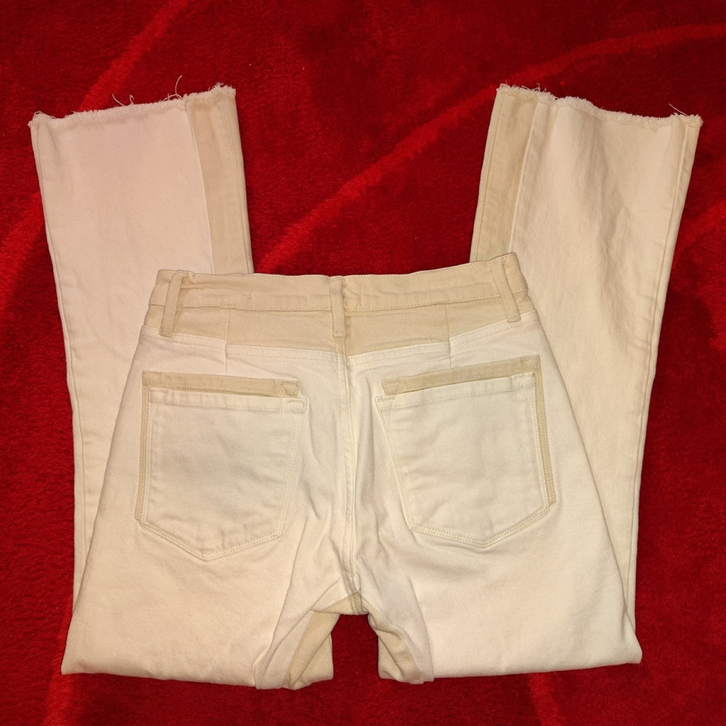 Frame Denim 2 Tone Le Crop Mini Bootcut Sz 26