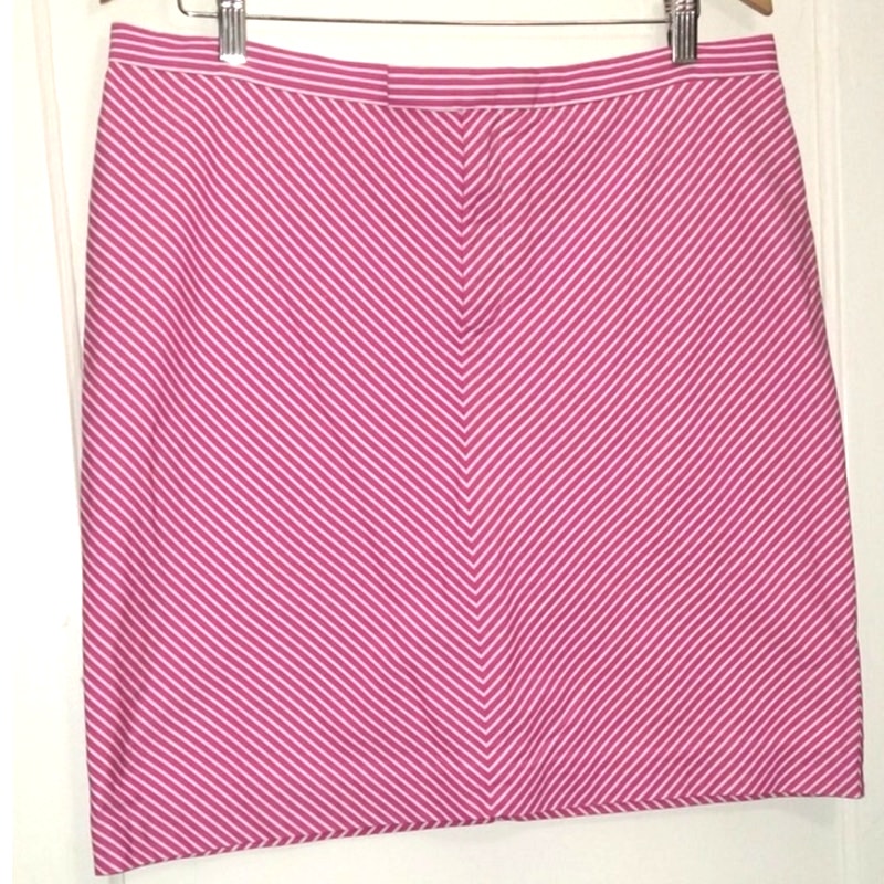 Ralph Lauren Pink Chevron Cotton Mini Sz 14