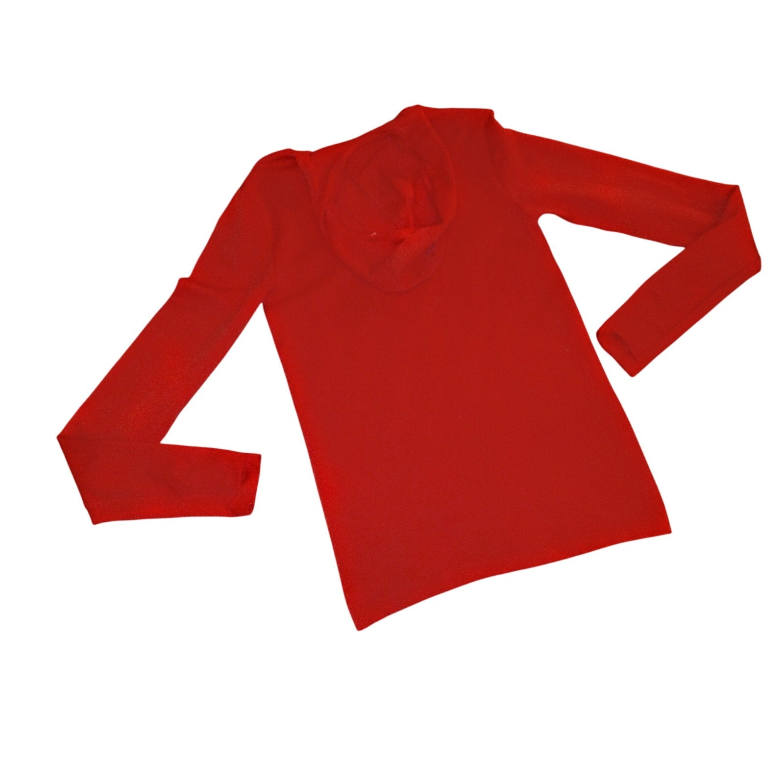 Athleta Red Long Sleeve Hooded Shirt NWOT SZ M