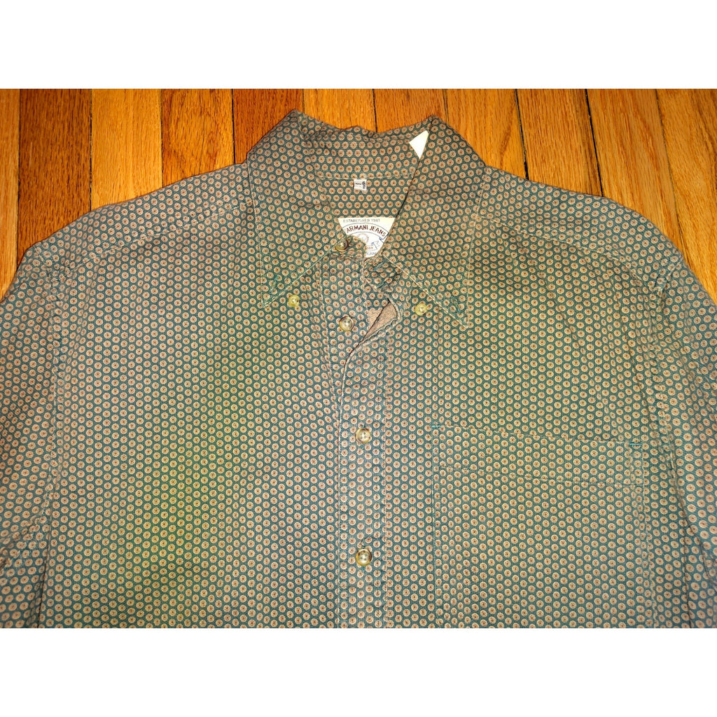 Armani Jean Vintage 90's Button Down Sz S