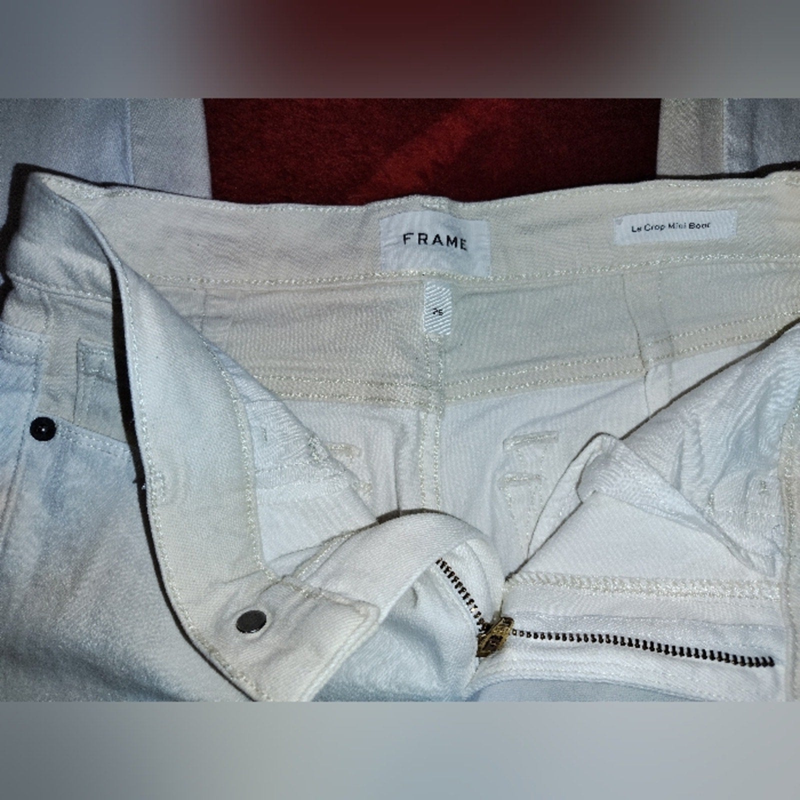 Frame Denim 2 Tone Le Crop Mini Bootcut Sz 26