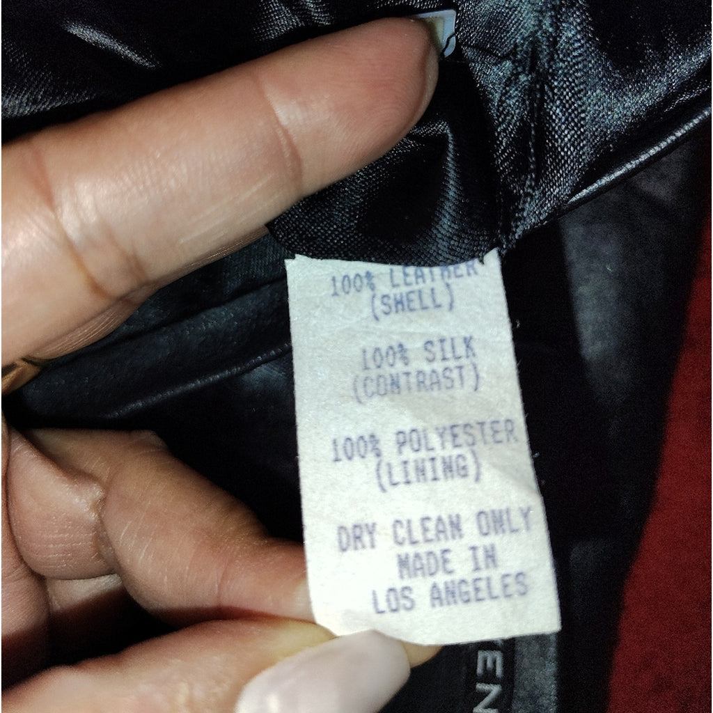 Classic Black Leather Mini Skirt Sz 6