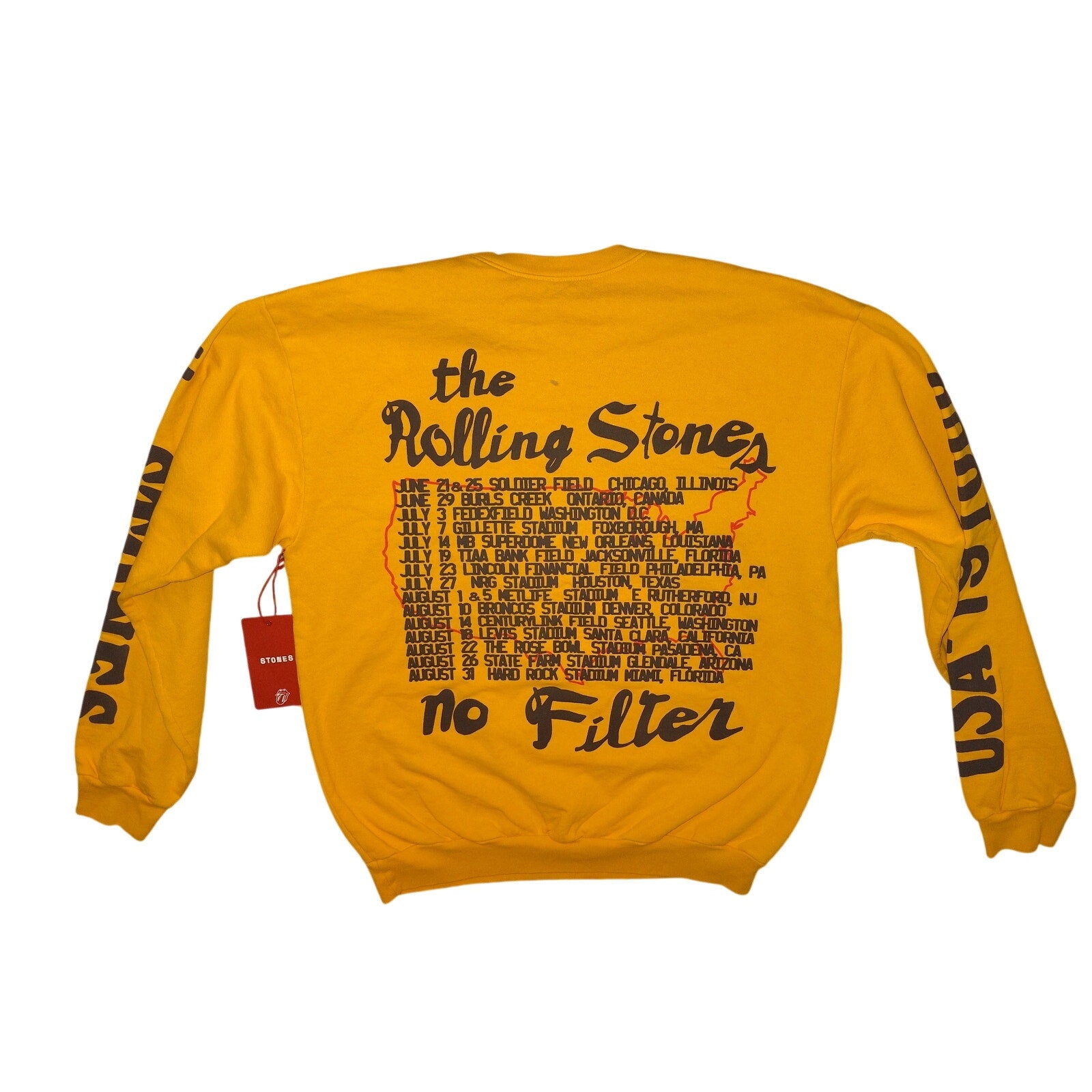 Cactus Plant Flea Market NWT Rolling Stones No Filter Tour Sweatshirt Sz L