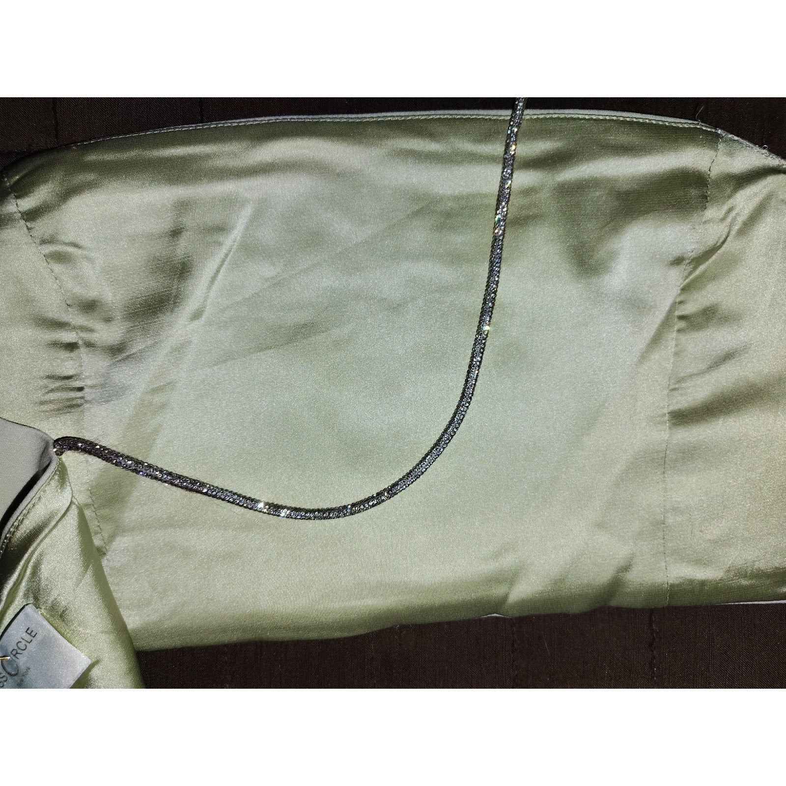 Miss Circle NWT Green w/ Crystal Strap Tube Top SZ M