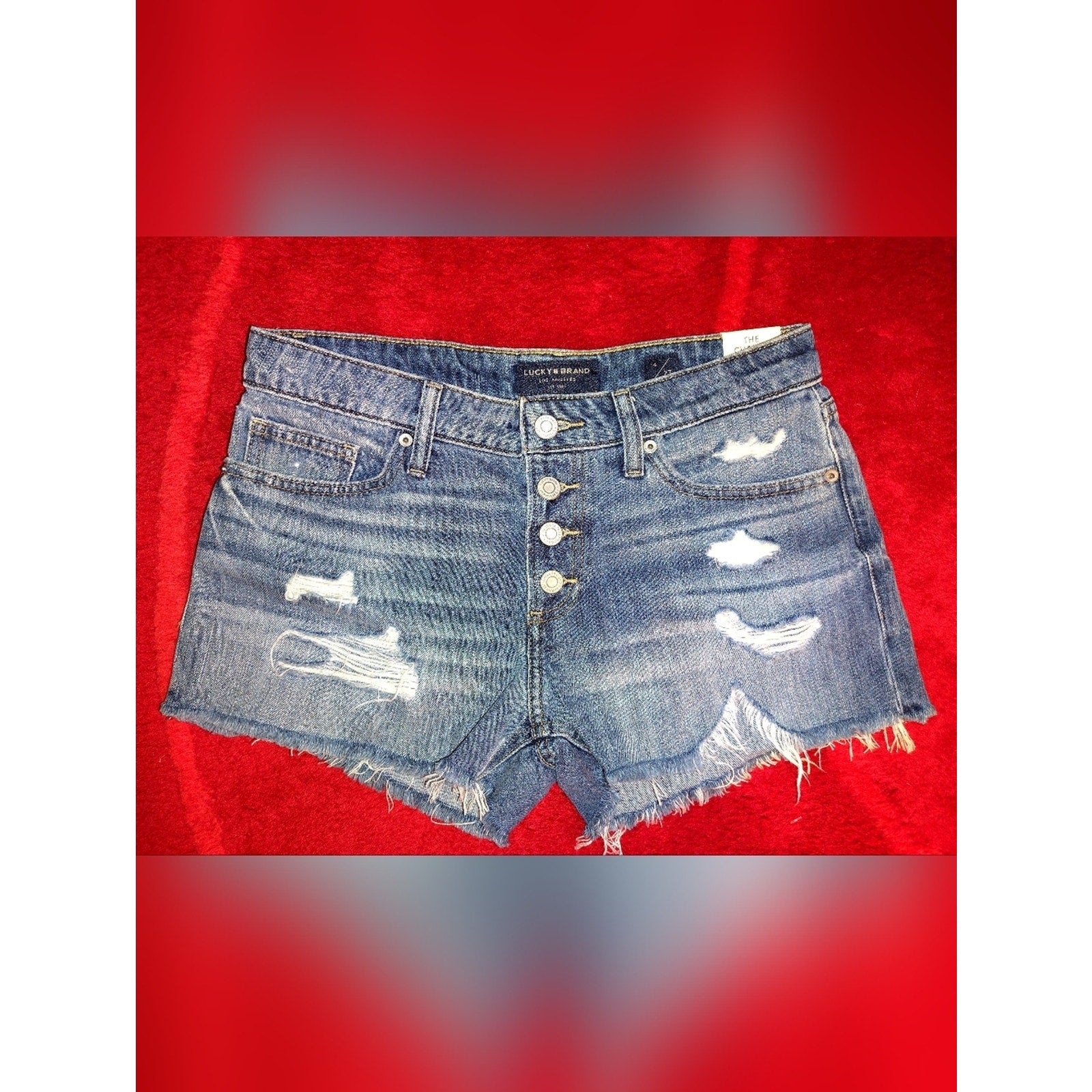 Lucky Brand The Cutoff  Button Fly Denim Shorts Sz 27/4