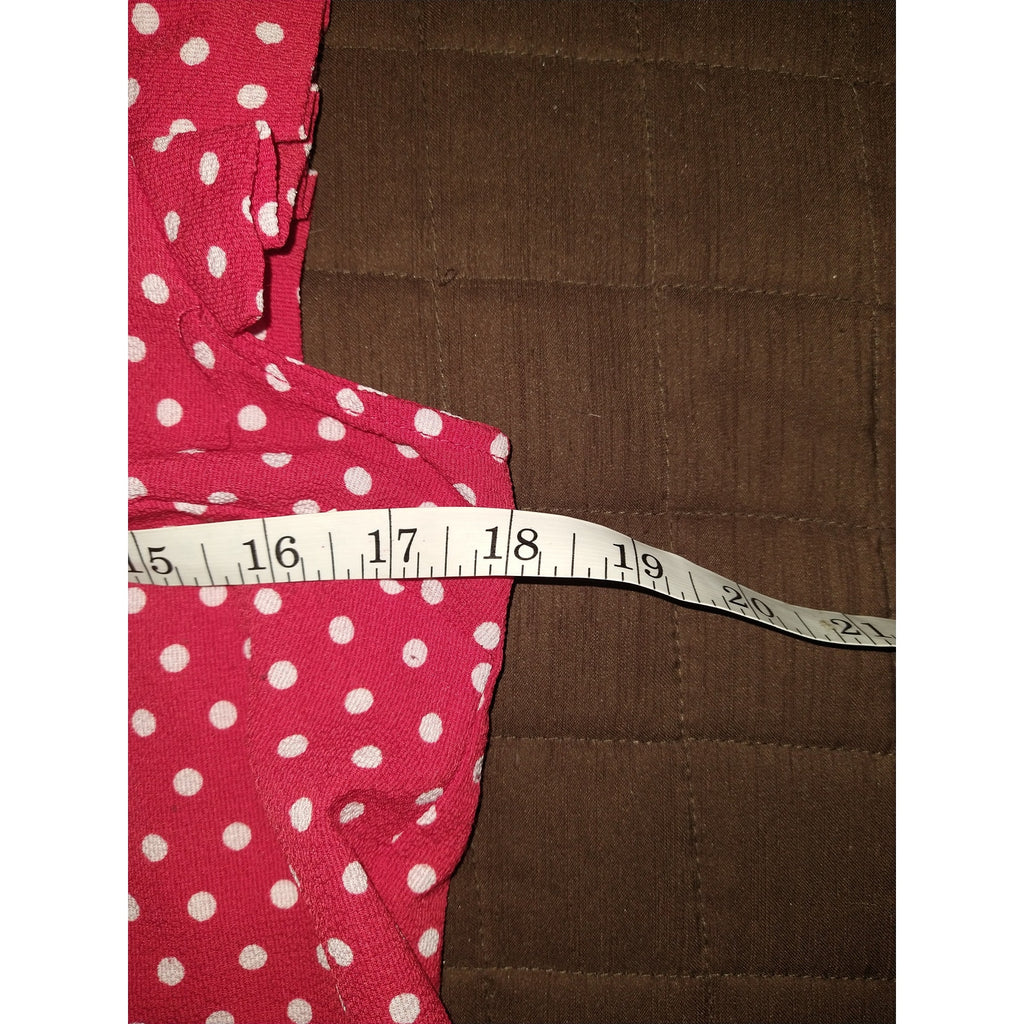 Monteau LA Red Polka Dot top SZ S