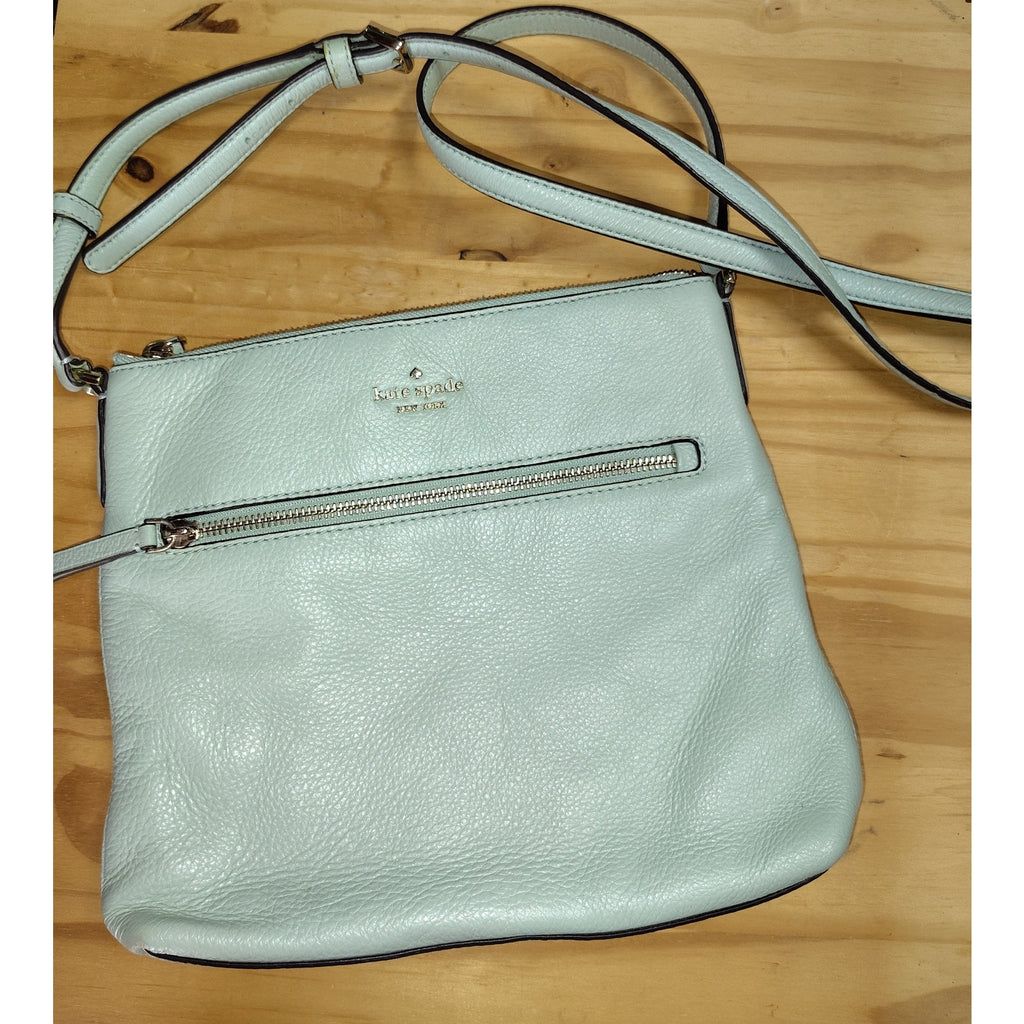 Kate Spade Soft Pebble leather Crossbody in Mint