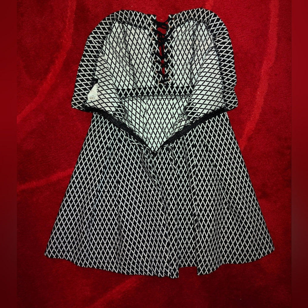 B Darlin Black and White Mini Dress