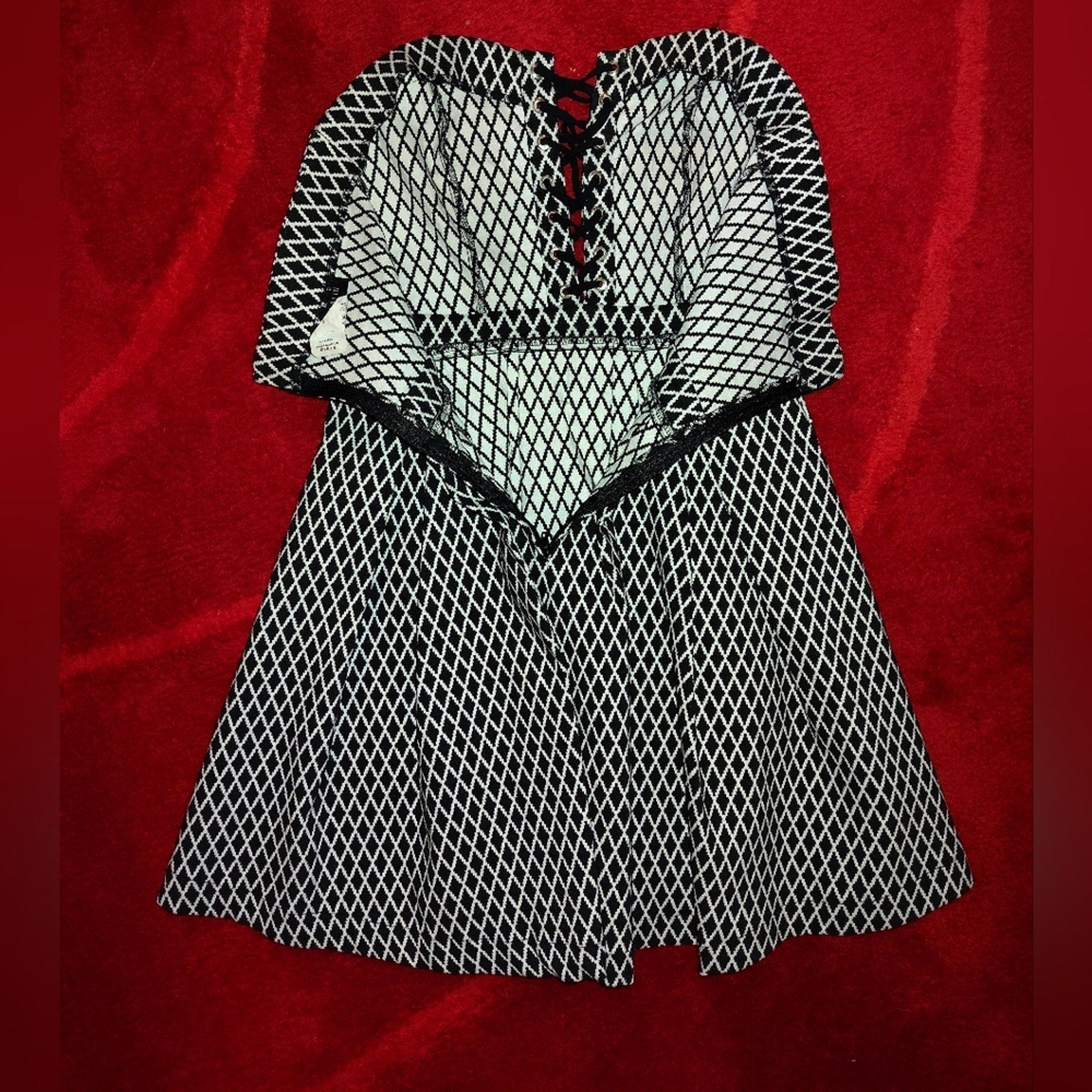 B Darlin Black and White Mini Dress