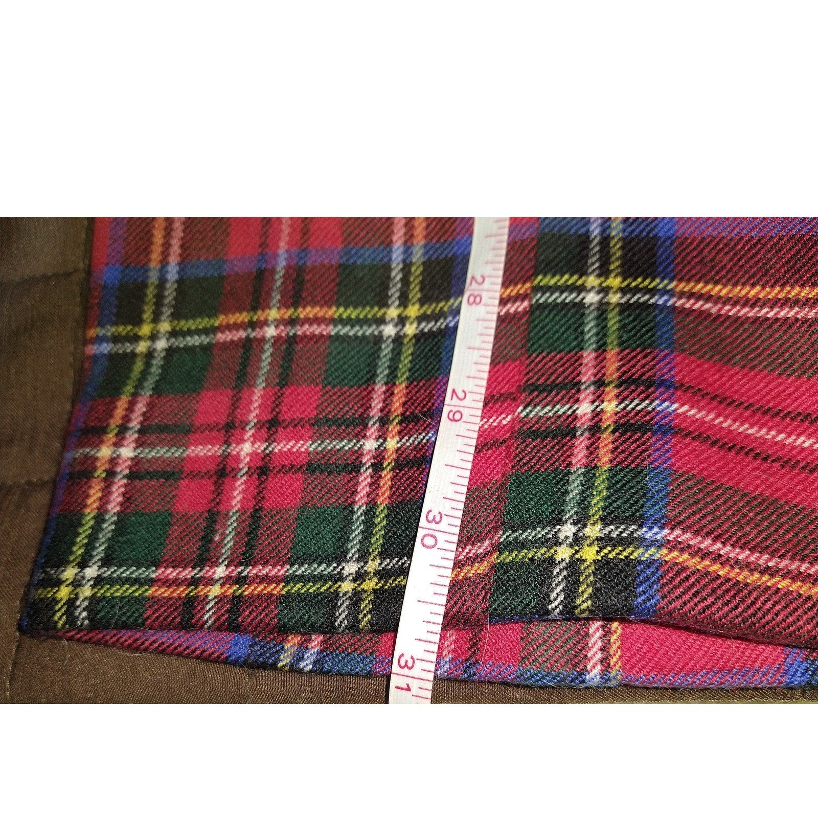 Vintage RARE NYFS 1993 Red Plaid Skinny wool NWOT 32x30