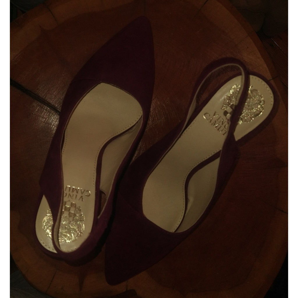 New Vince Camuto Alleema suede slingbacks Sz 7.5