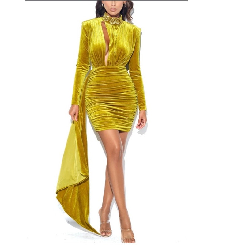 Miss Circle Gracyn Velvet dress -cutout detail and embroidered NWT XXS