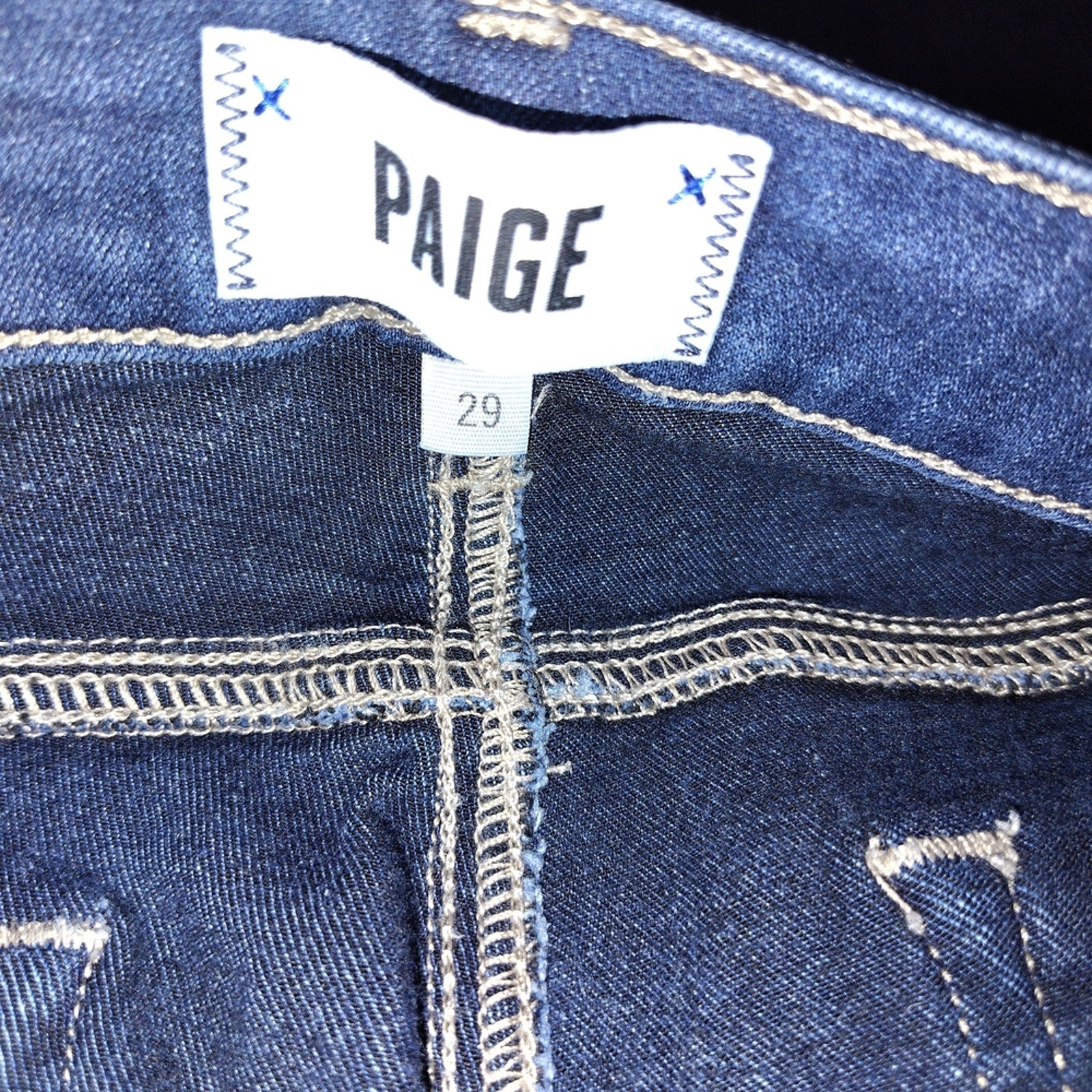 PAIGE Women's Dark Blue Skinny Jeans Sz 29