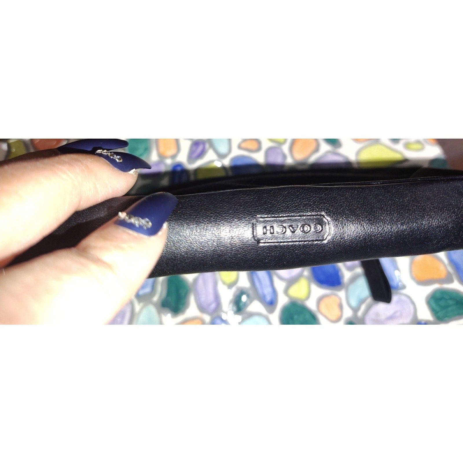 Coach Vintage Satin & Leather Black Small Bag