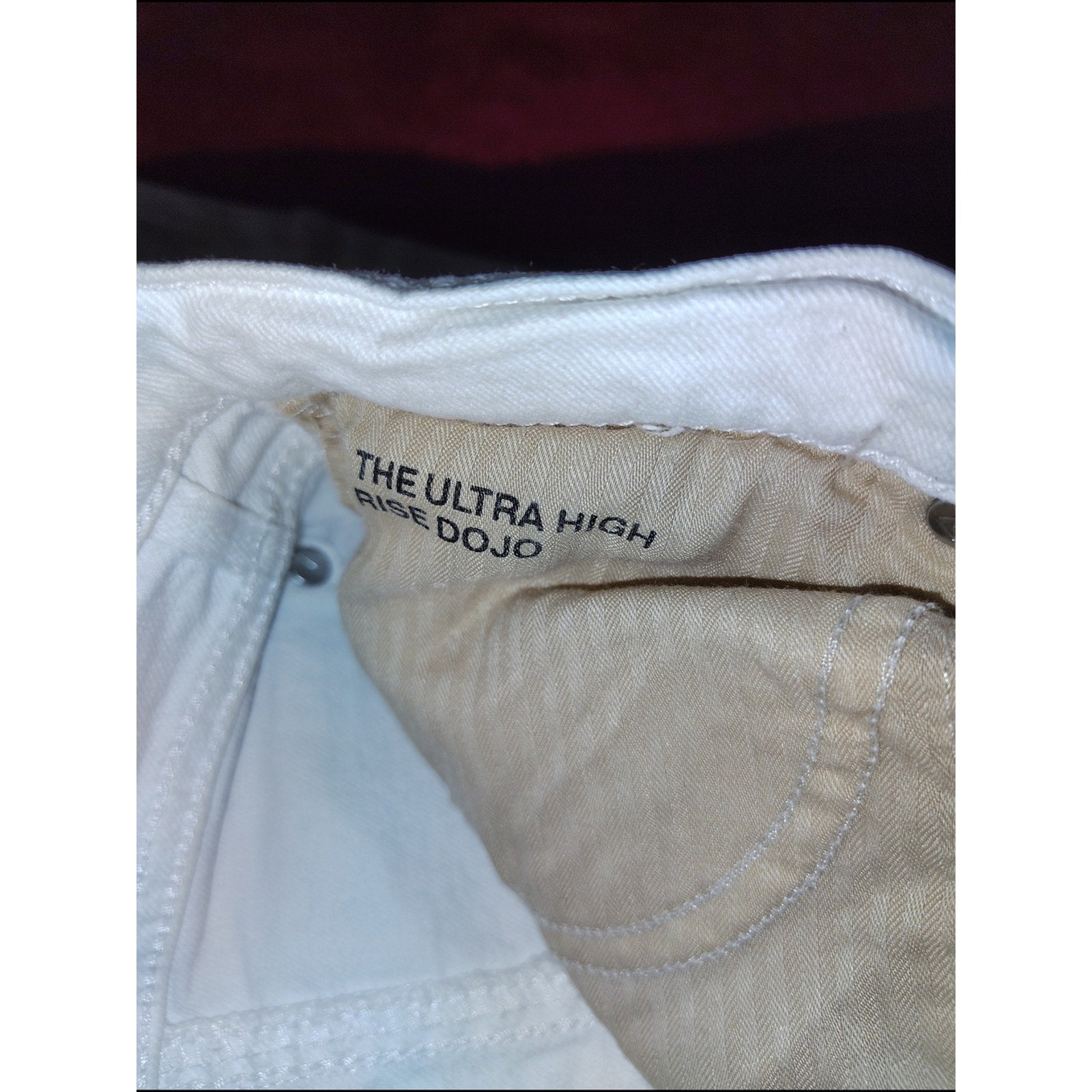 Seven7 Ultra High-Rise Dojo White Flare Jeans SZ 25