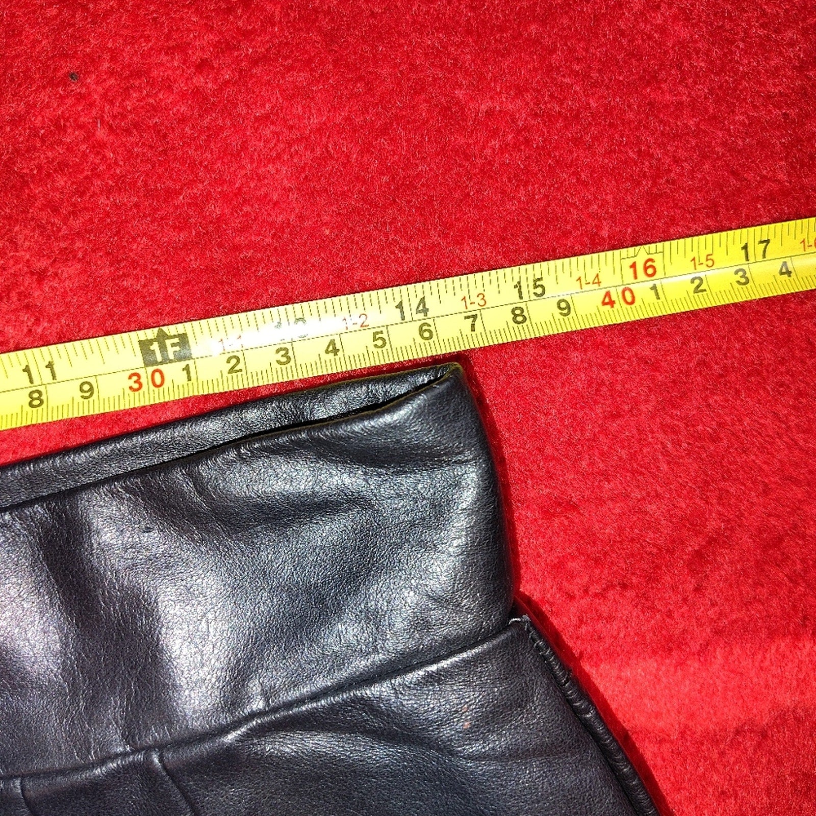 Classic Black Leather Mini Skirt Sz 6