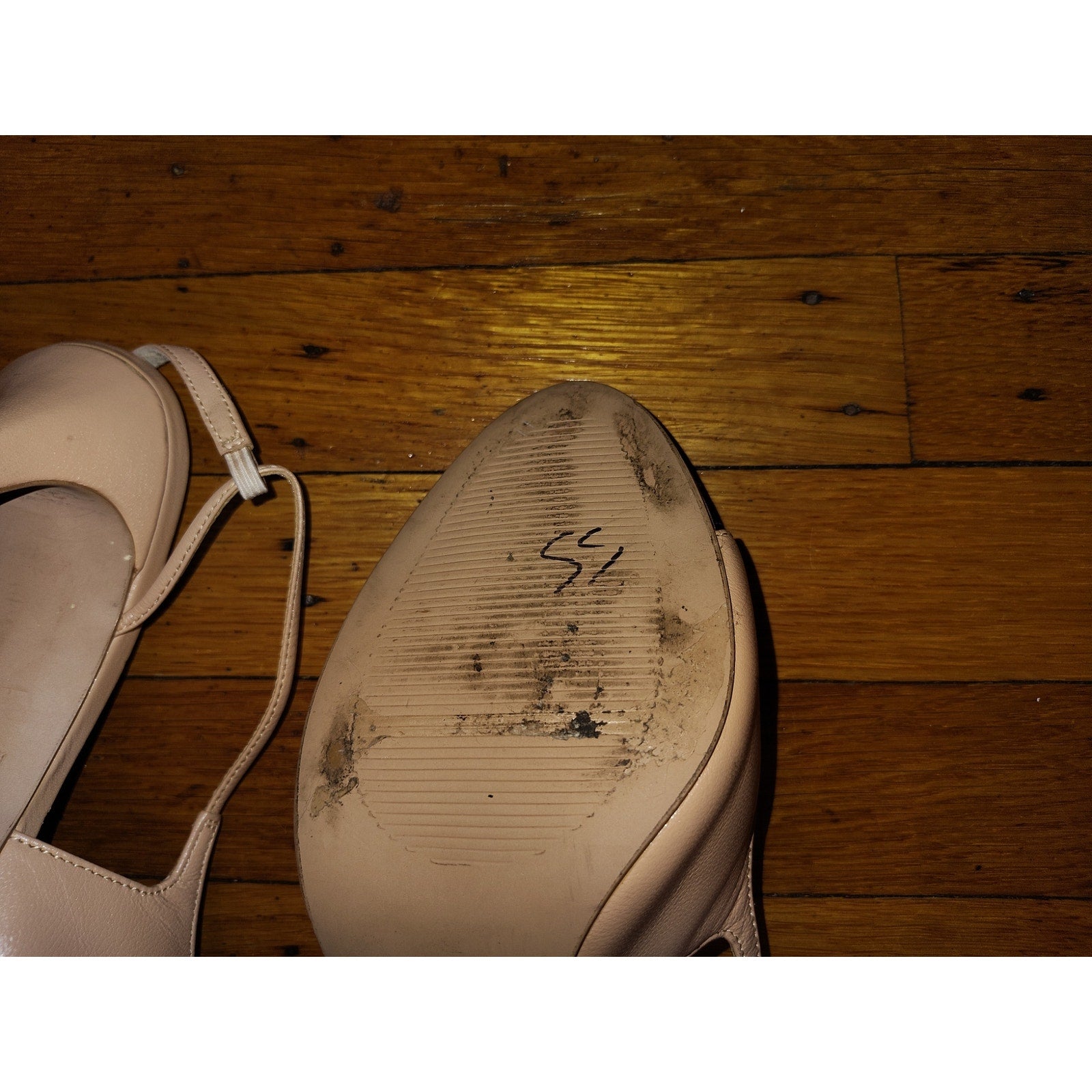 Reiss Neutral Sling Back Heels Sz 40