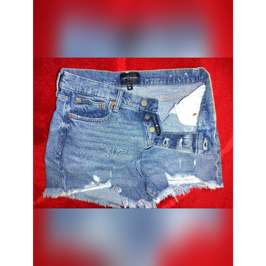 Lucky Brand NWOT Women's  Distressed Jean Shorts Sz 29