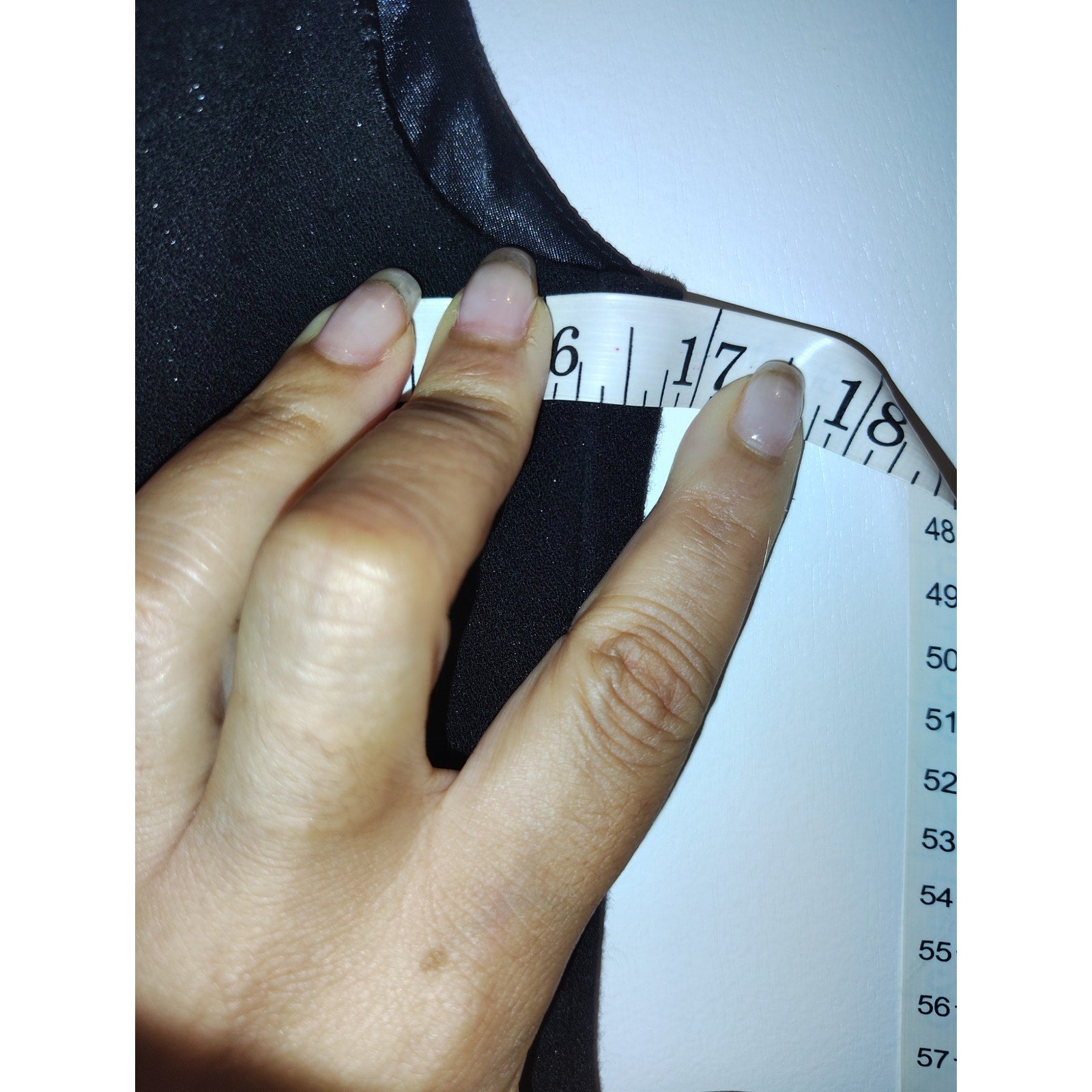White House Black Market, Black glittered asymmetrical ruffle detail dress SZ 0