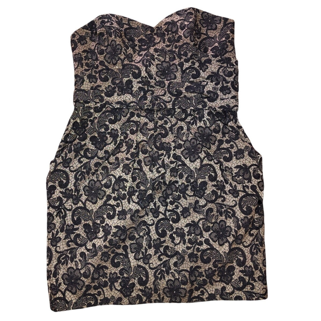 ABS NWOT Strapless Bustier Lace Cocktail Dress w/ Pockets Sz 14