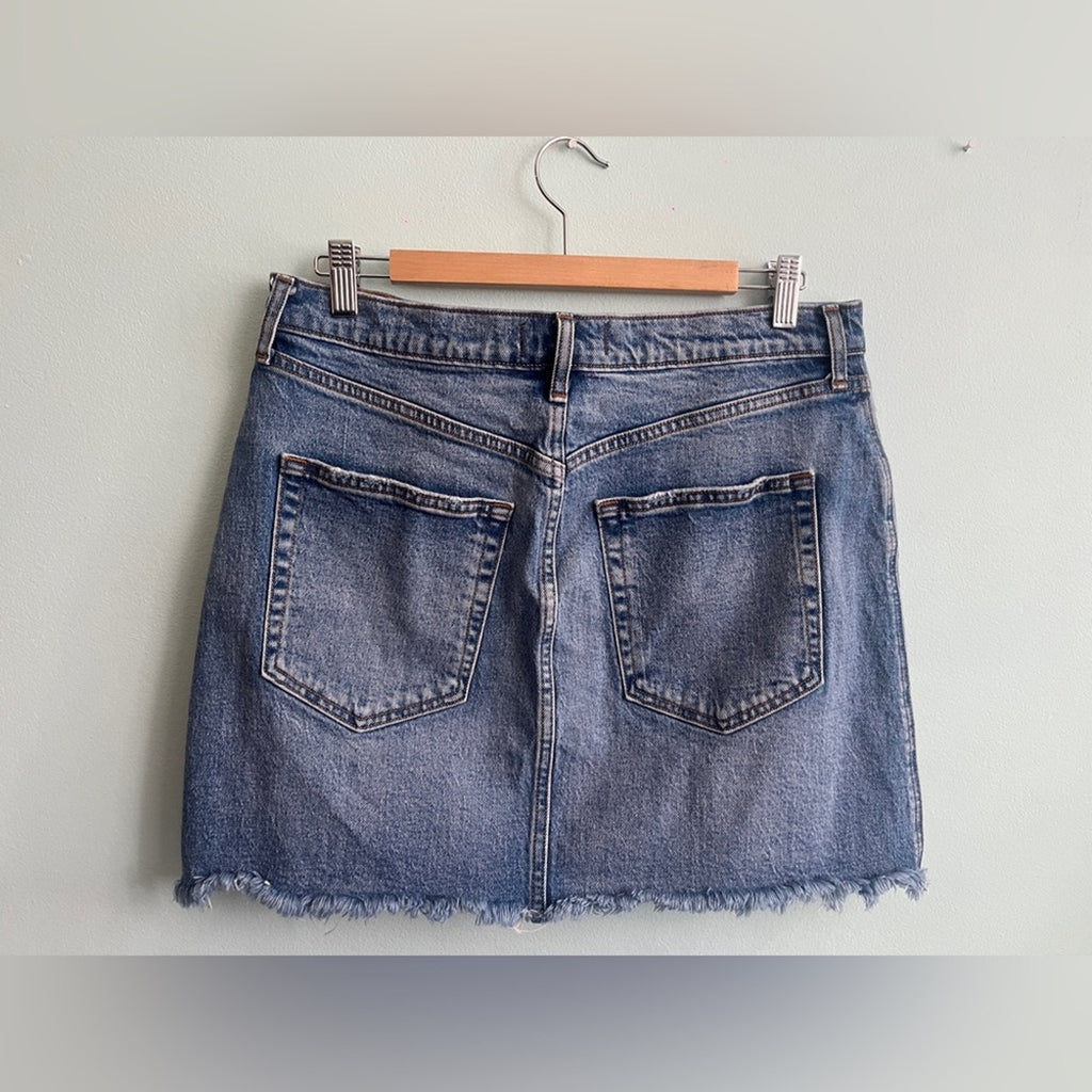 Abercrombie & Fitch Light Blue Denim Mini Skirt Sz 14