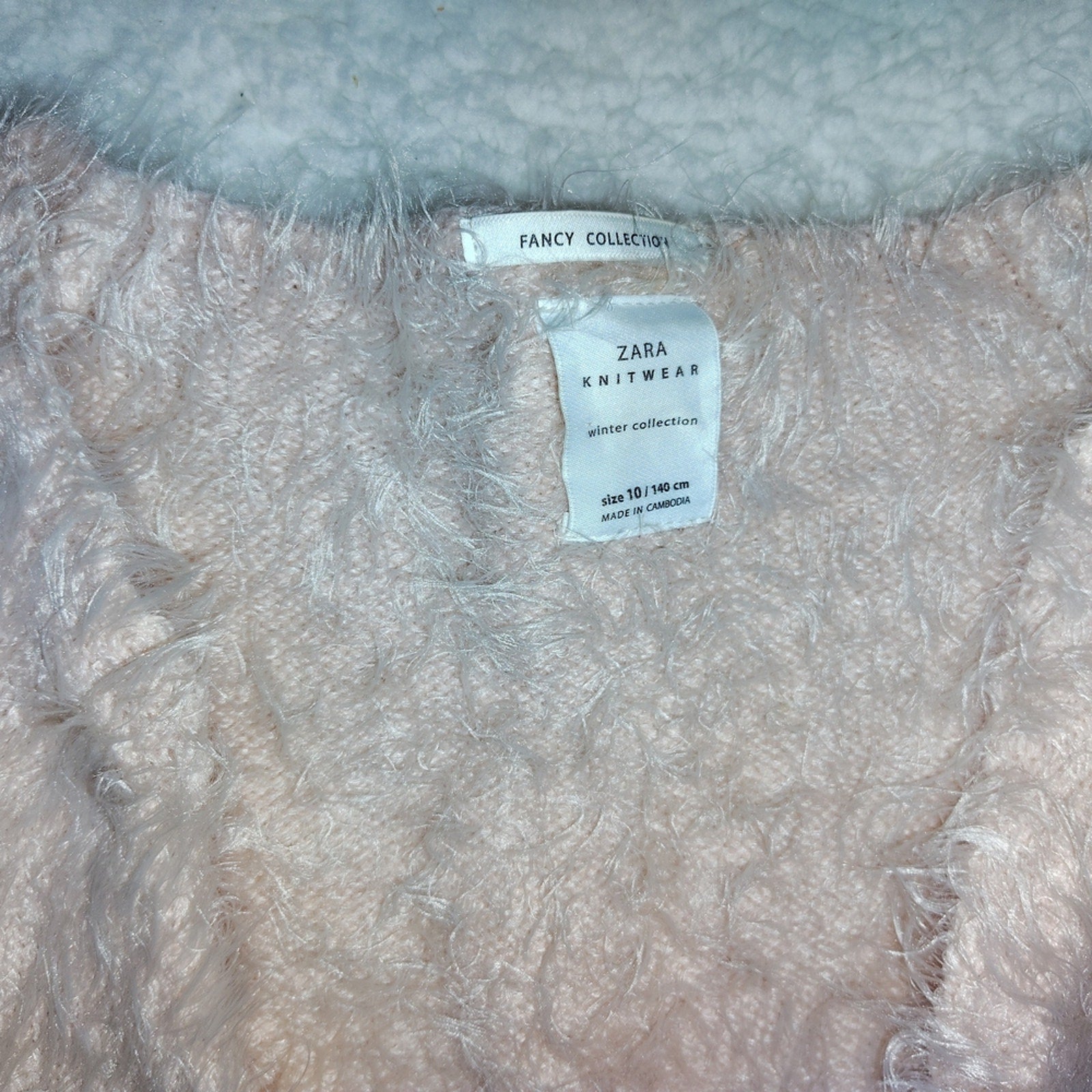Zara Fuzzy Pink Women's Cardigan Sz 10