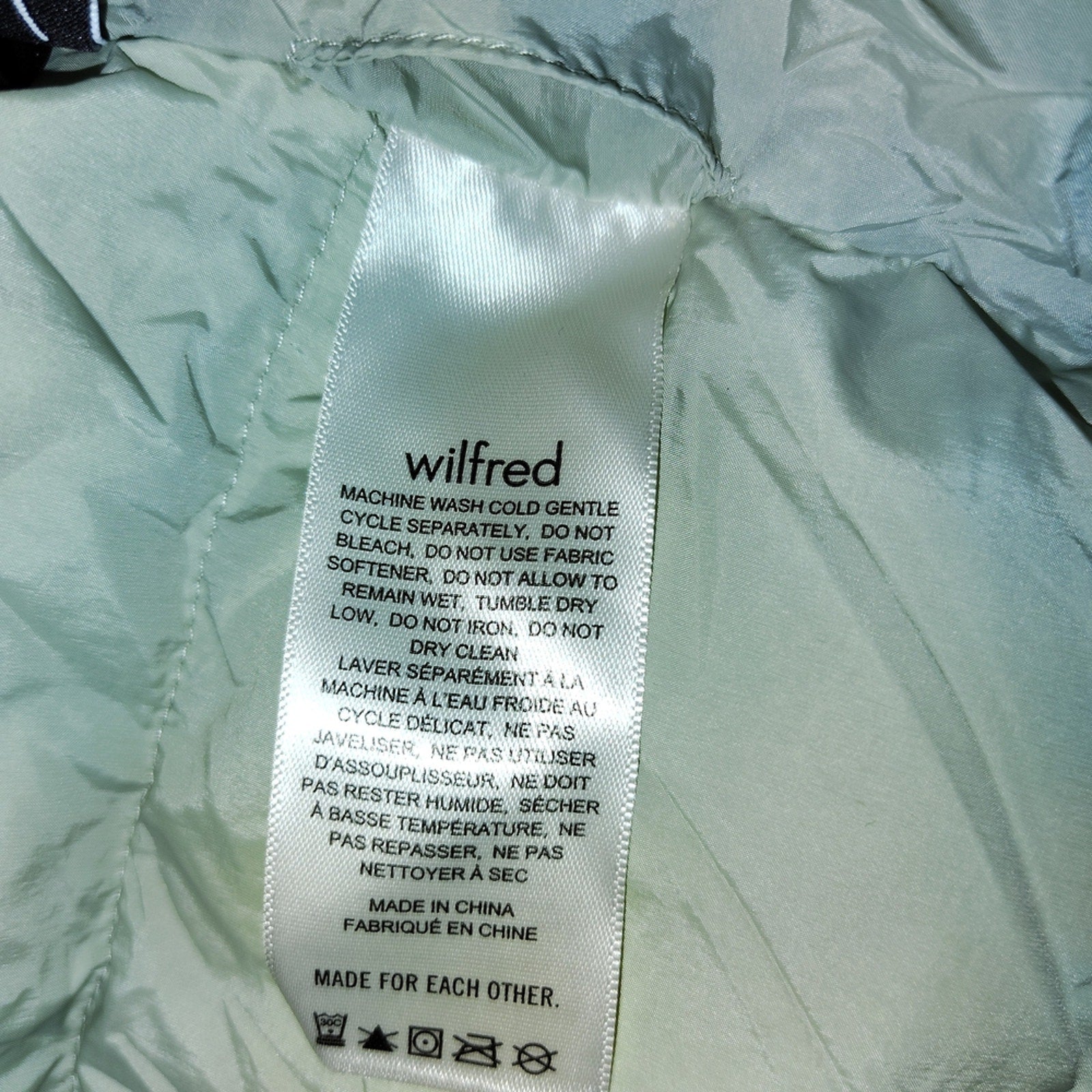 Wilfred Laramie Goose down Hooded Puffer  In mint Sz S