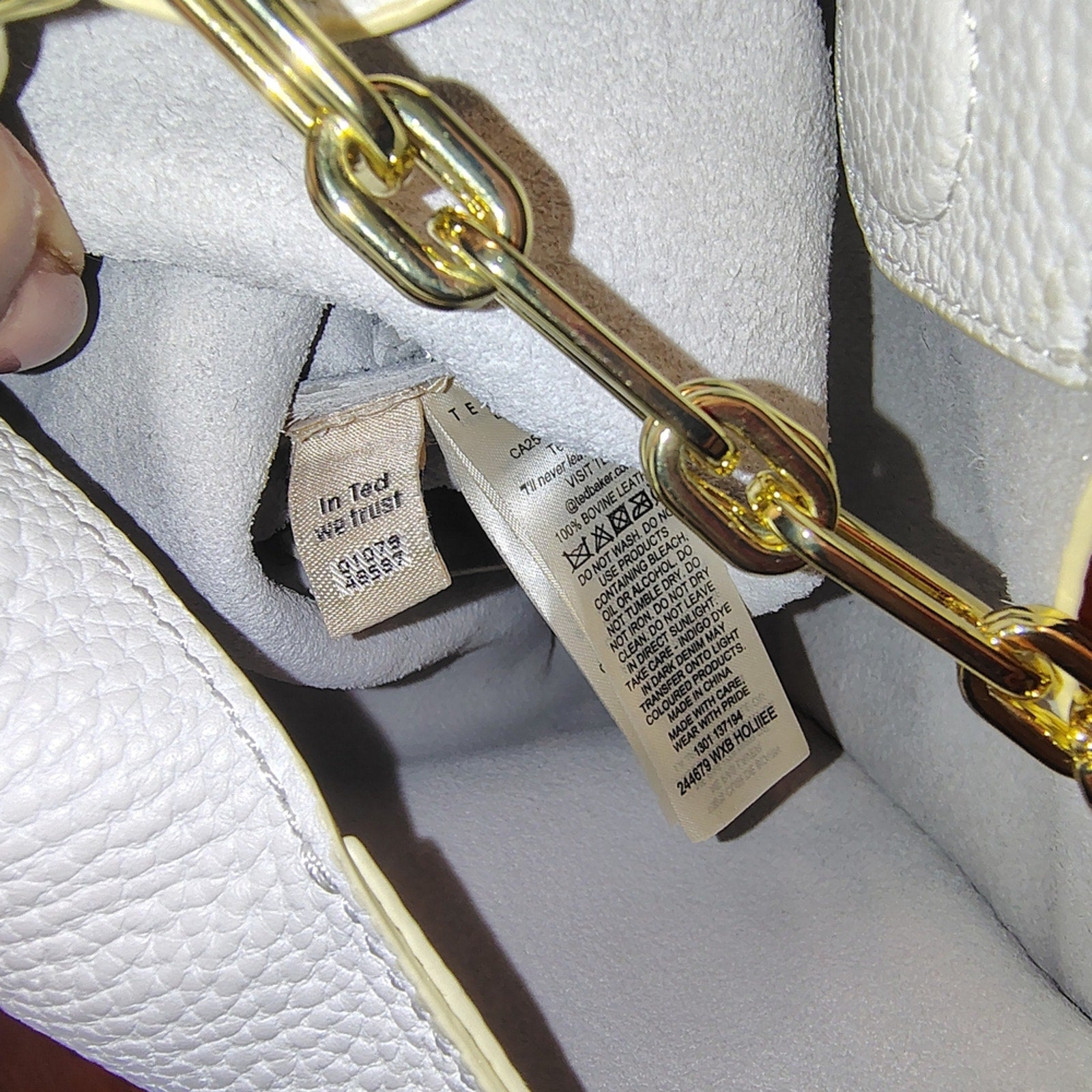 Ted Baker White Leather Women's Bag NWOT