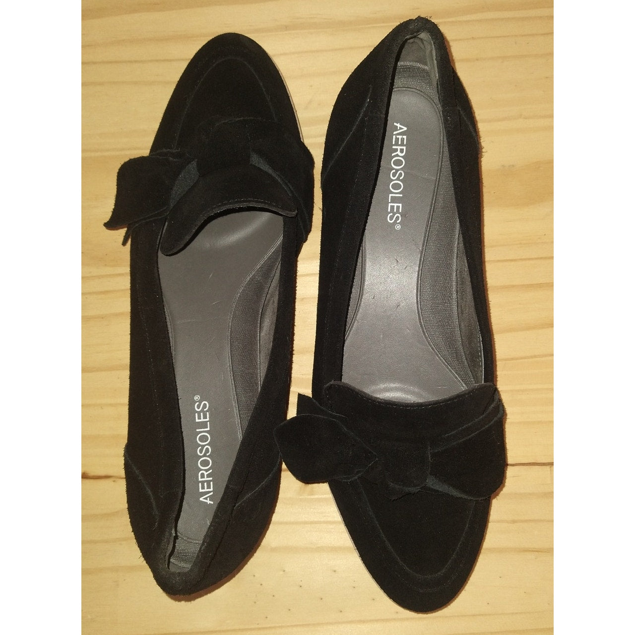 Aerosoles suede Loafers with Bow Detail Sz 10
