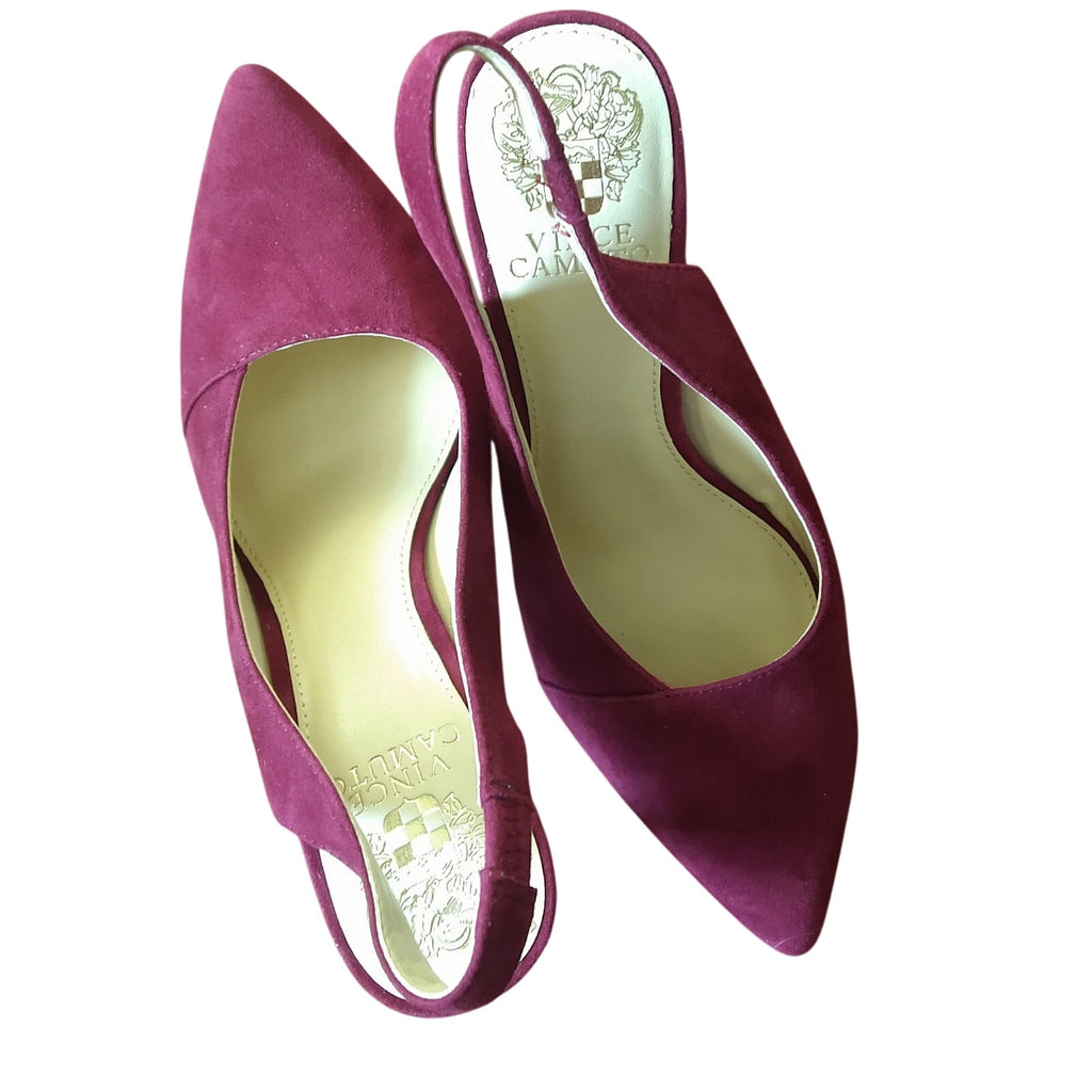 New Vince Camuto Alleema suede slingbacks Sz 7.5