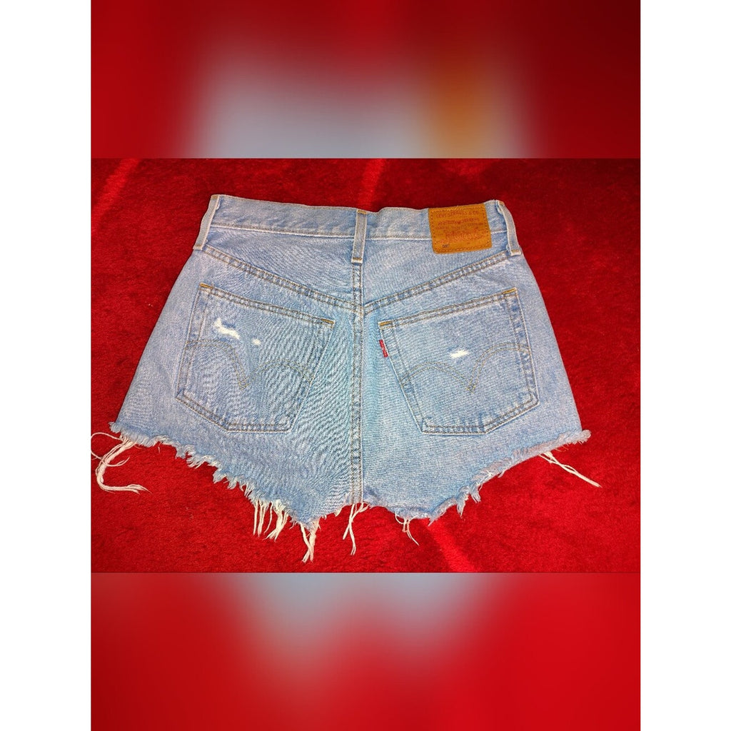 Levi's 501 Distressed Denim Cutoff Shorts Sz 25