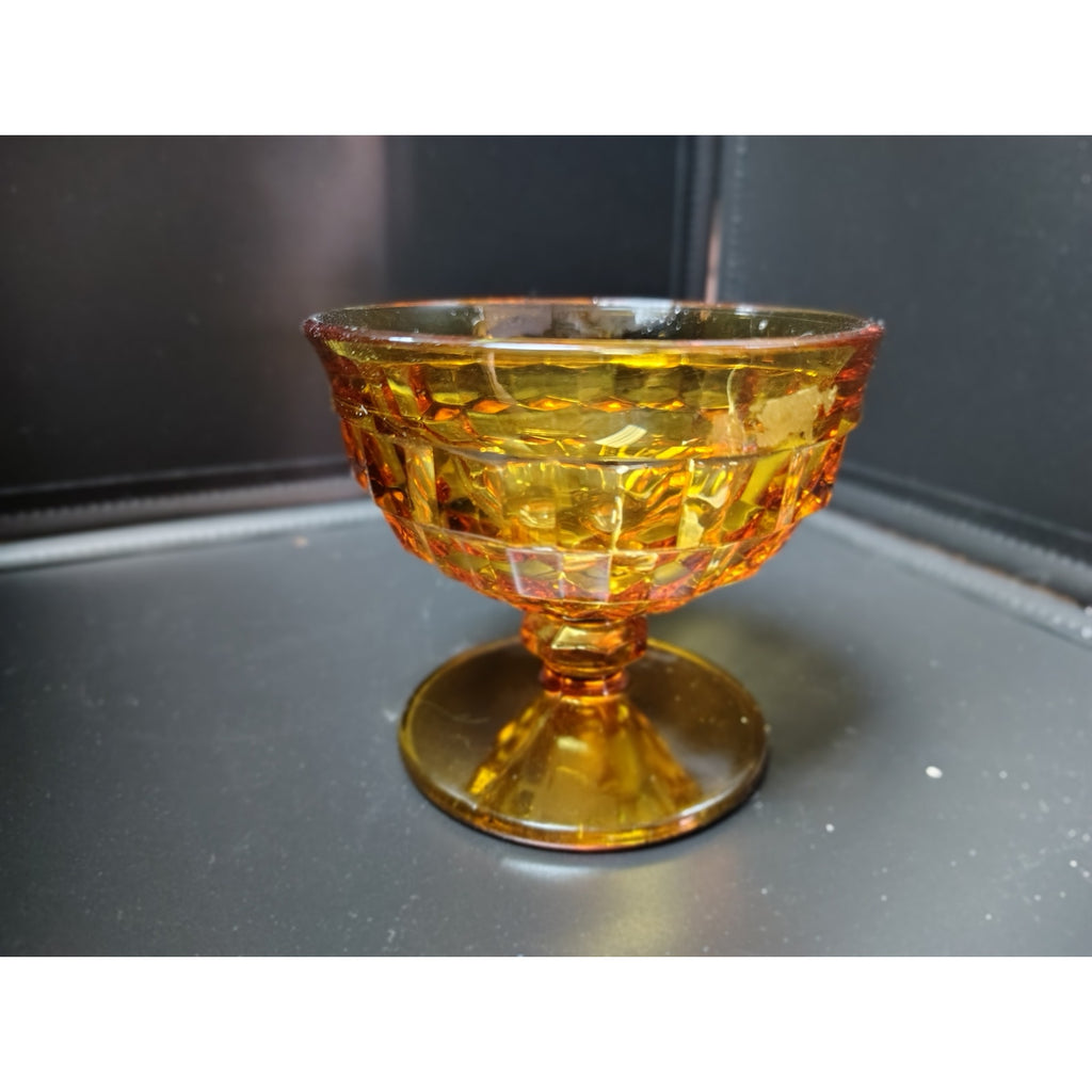 Vintage Amber Glass desert bowls 6