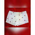 J. Crew White Shorts with Pink & Green Watermelon Embroidery Sz 8