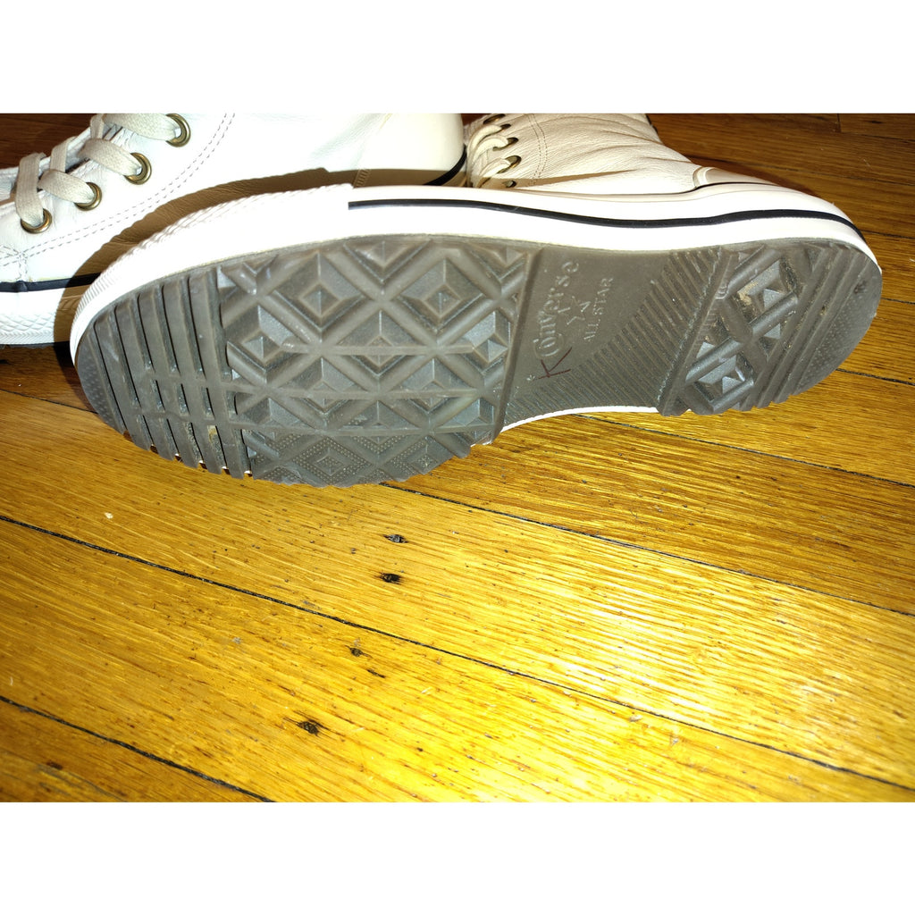 Converse Leather lined High tops w/zipper Sz 7