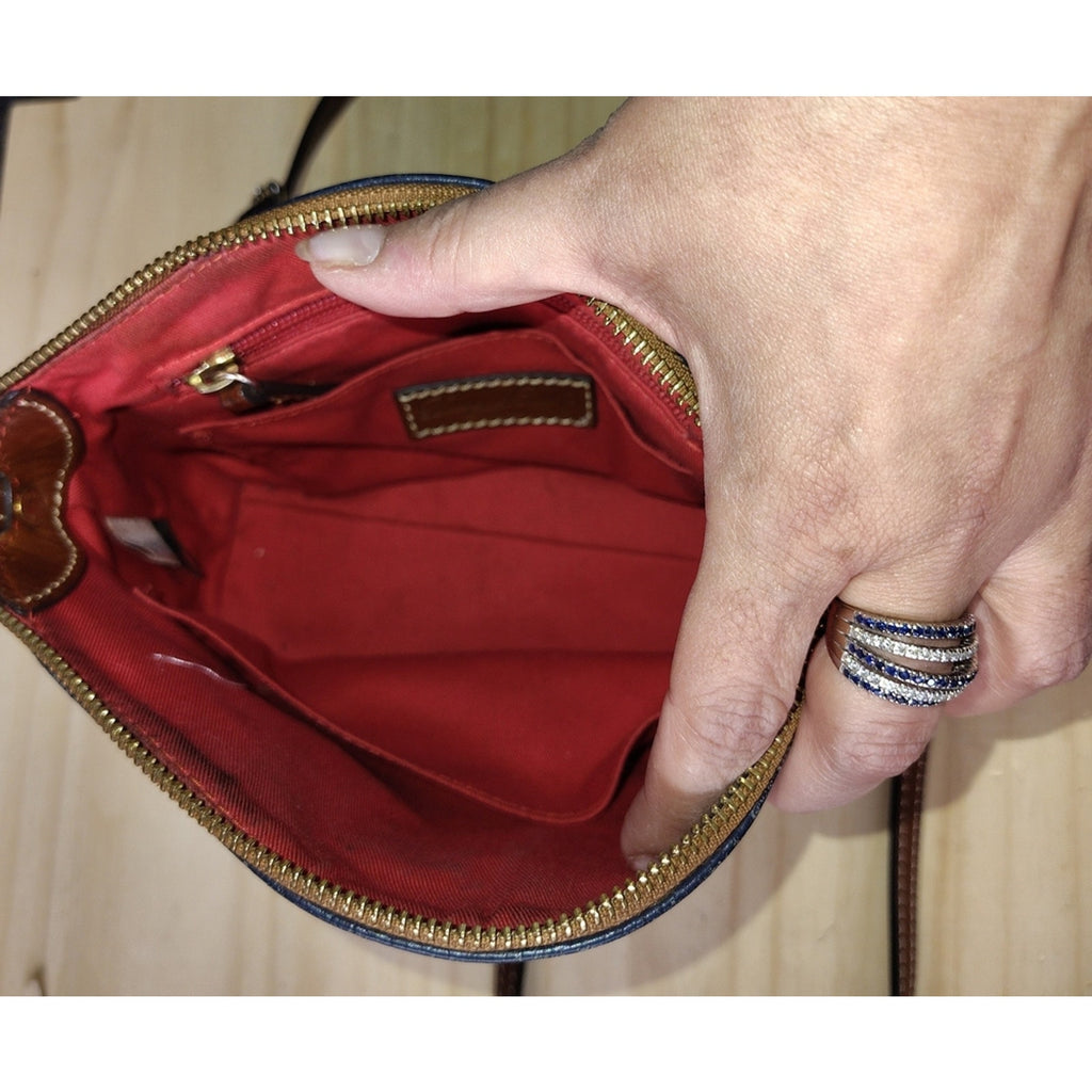 Dooney & Bourke Brown Crossbody Bag with Tan Accents
