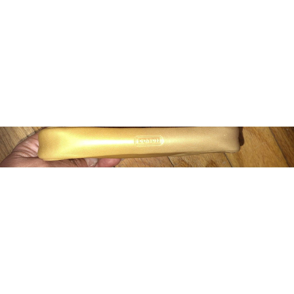 Coach Vintage Gold Leather Coin Purse NWOT