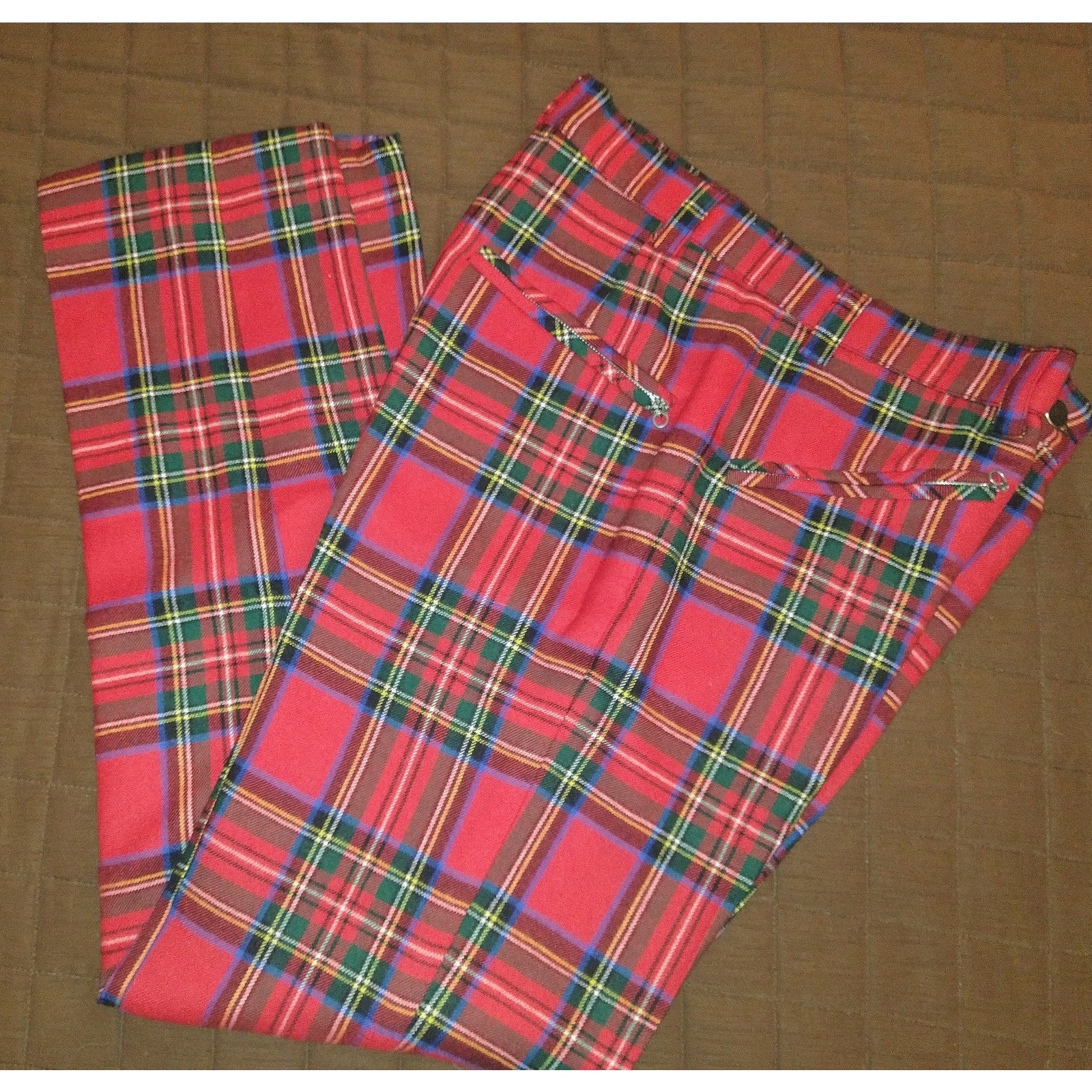Vintage RARE NYFS 1993 Red Plaid Skinny wool NWOT 32x30