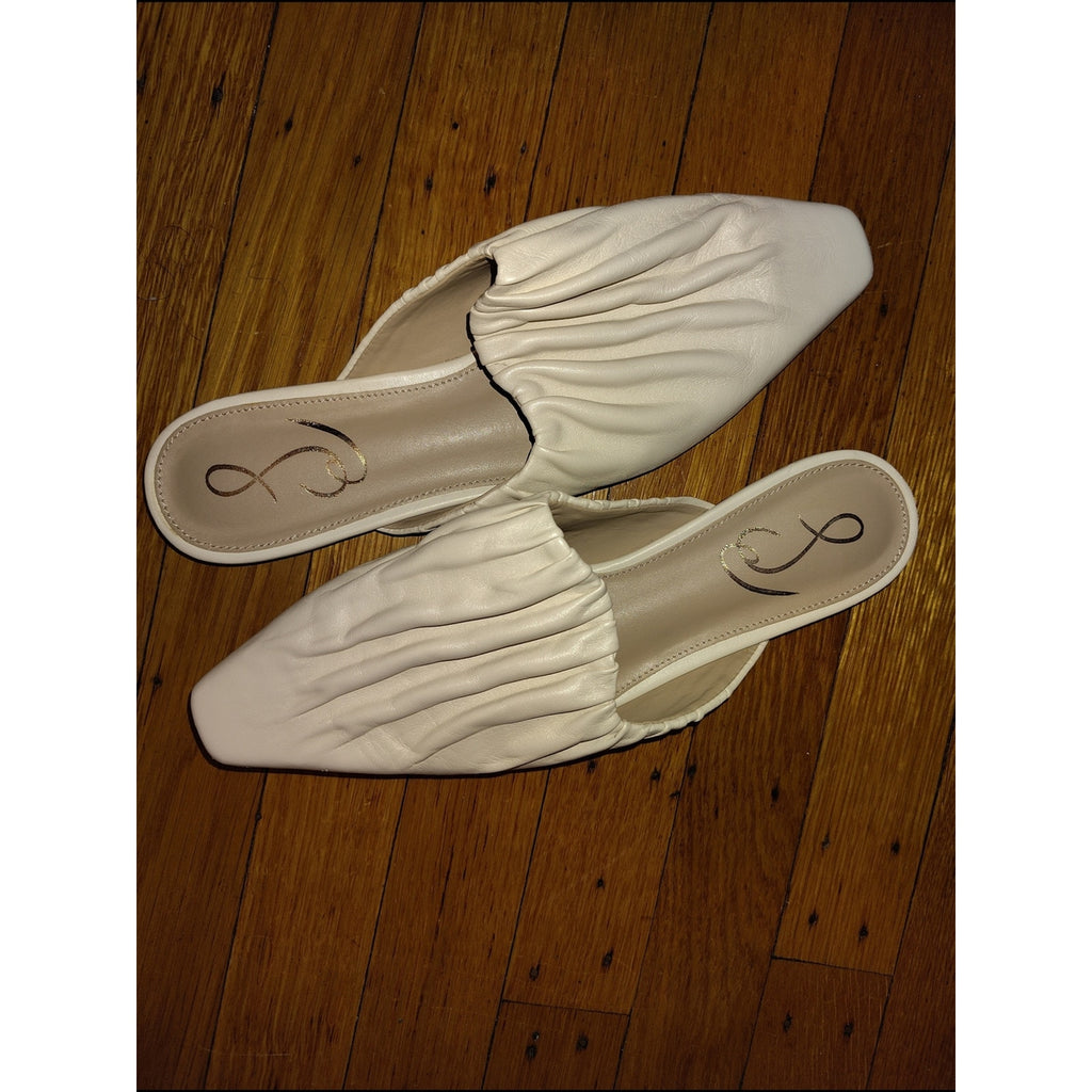 Sam Edleman Cecilia Gathered Leather Slip-On Flats Sz 8