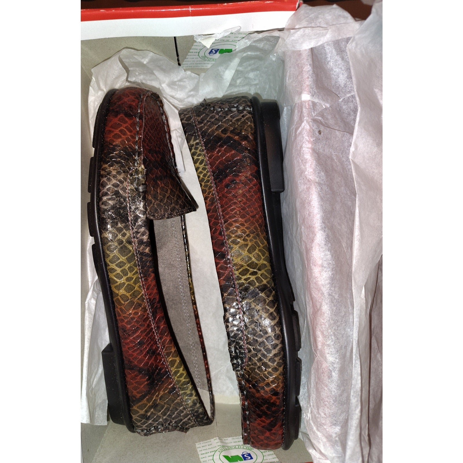 Aerosoles Nu Day Faux Croc Multi Color Loafers NIB SZ 8W